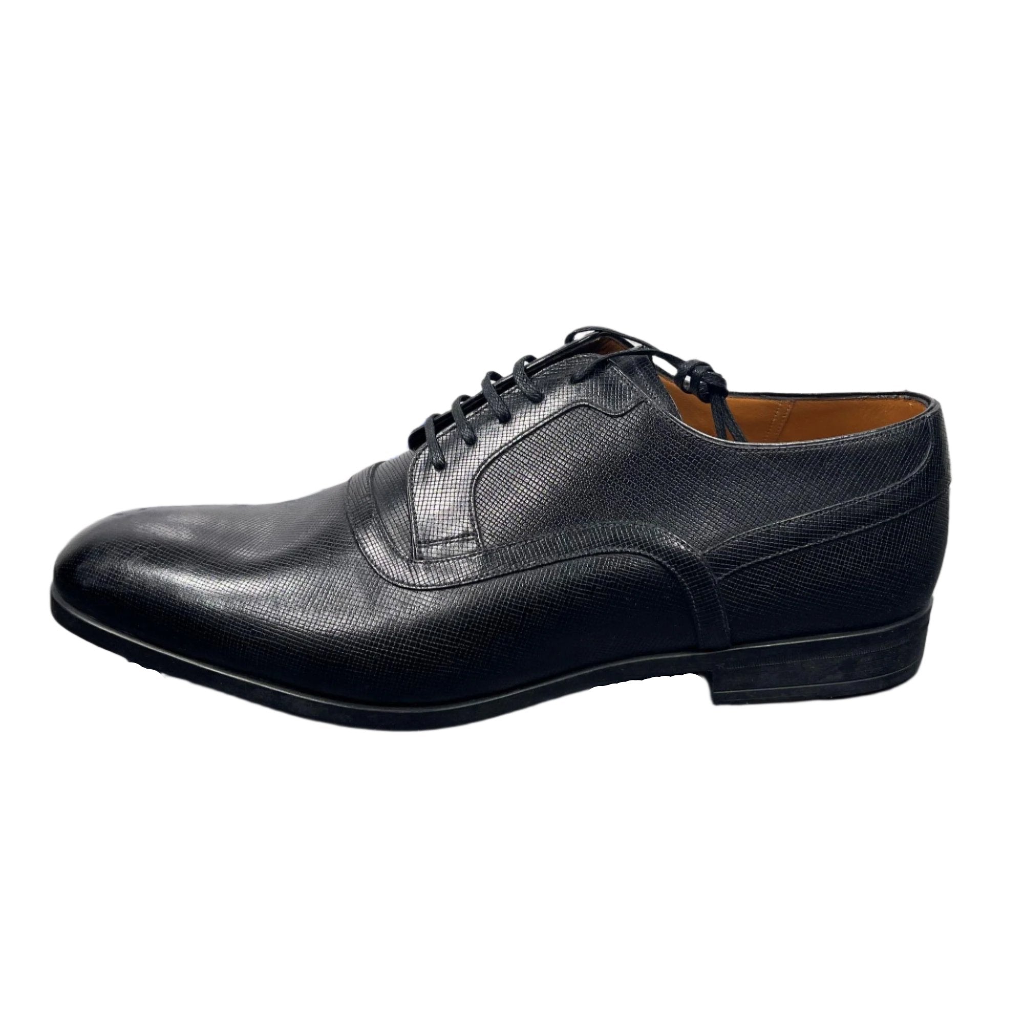 Bally Lauron Black Leather Derby store Shoes US 12.5