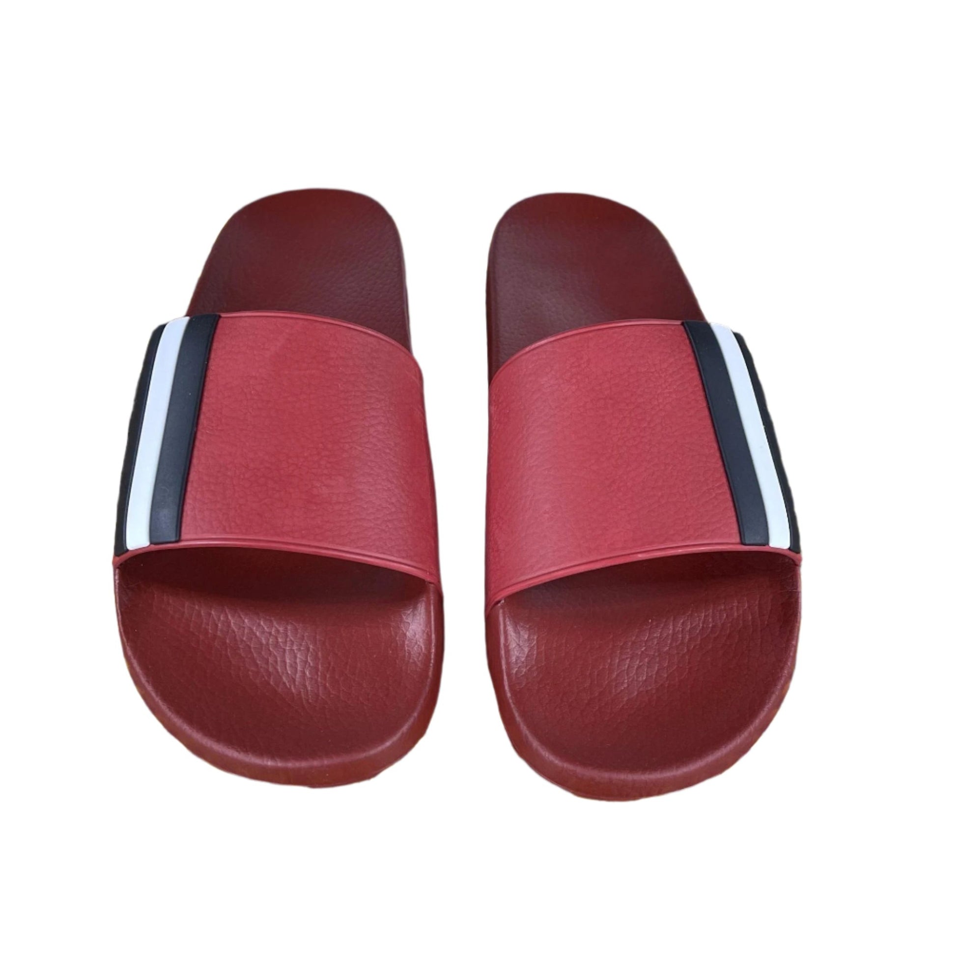 Bally Mens Saxor Red Rubber Slides | Positivo Clothing