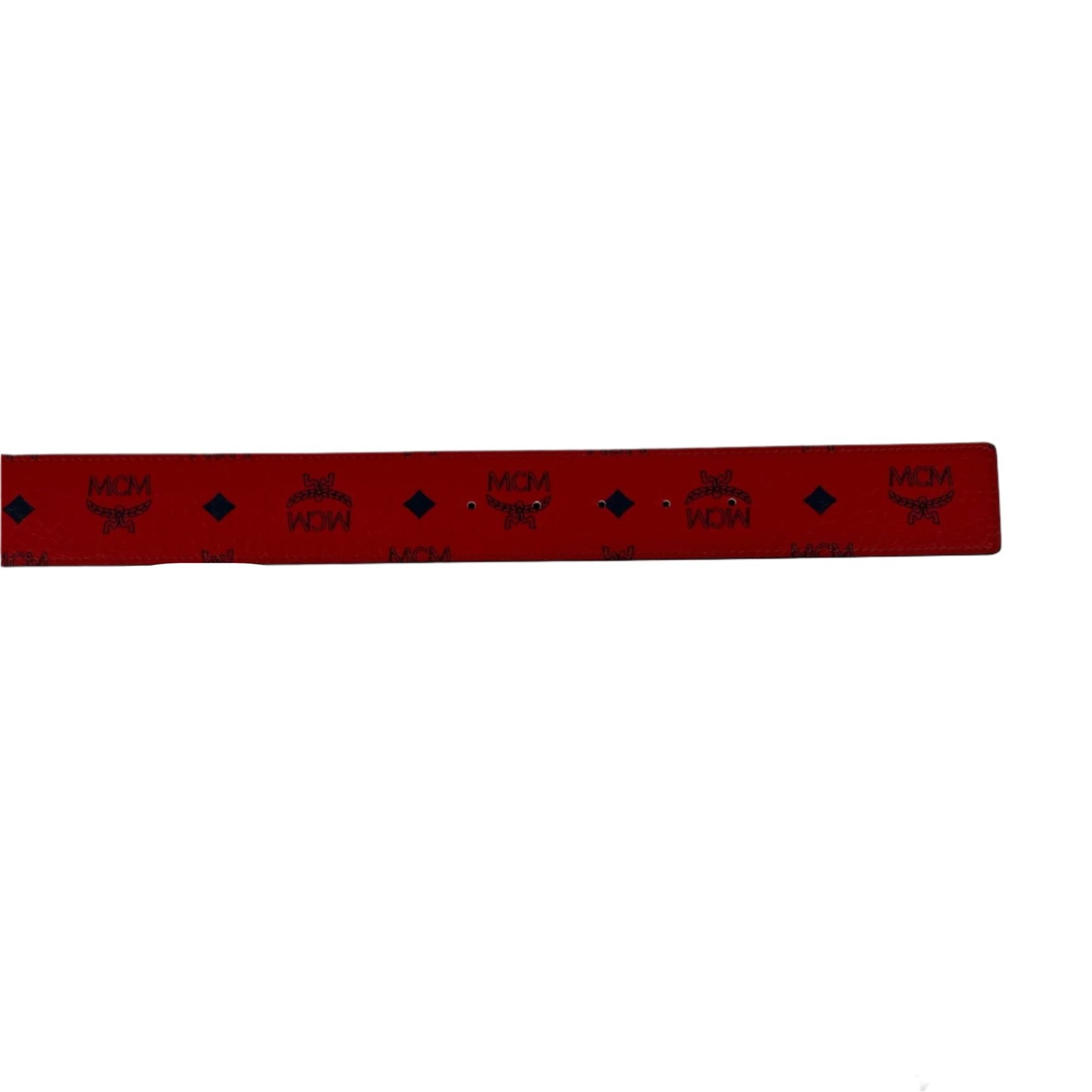 MCM Mens Claus Red Leather Reversible Belt | Positivo Clothing