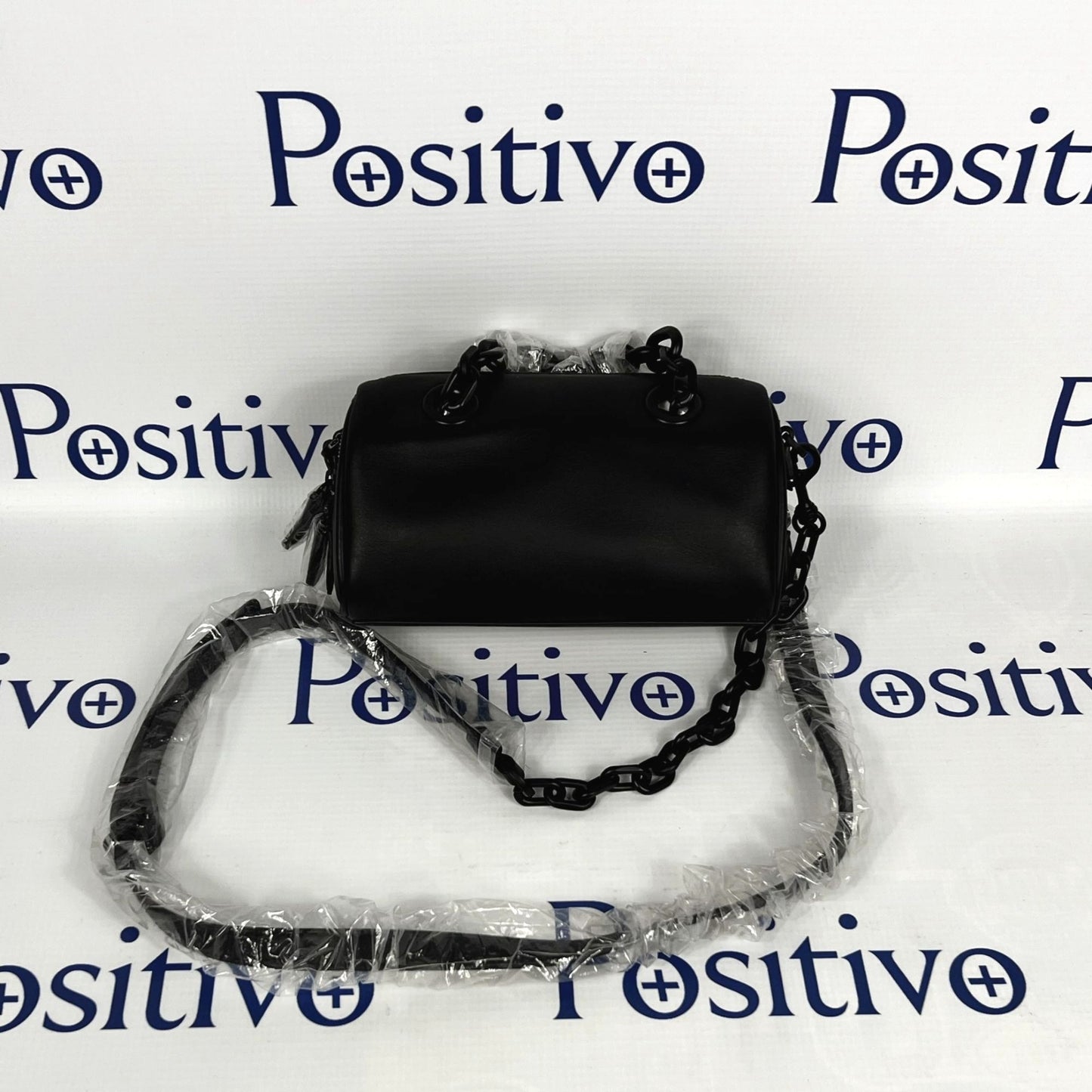 MCM Chain Black Leather Boston Bag | Positivo Clothing