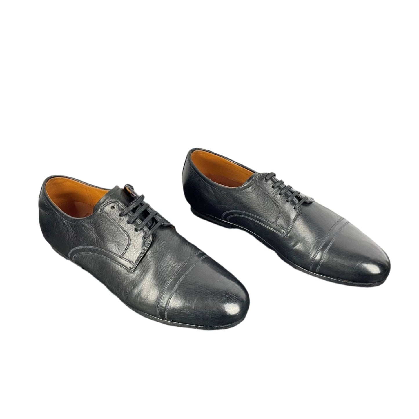 Bally Plentium Black Leather Derby Shoes | Positivo Clothing