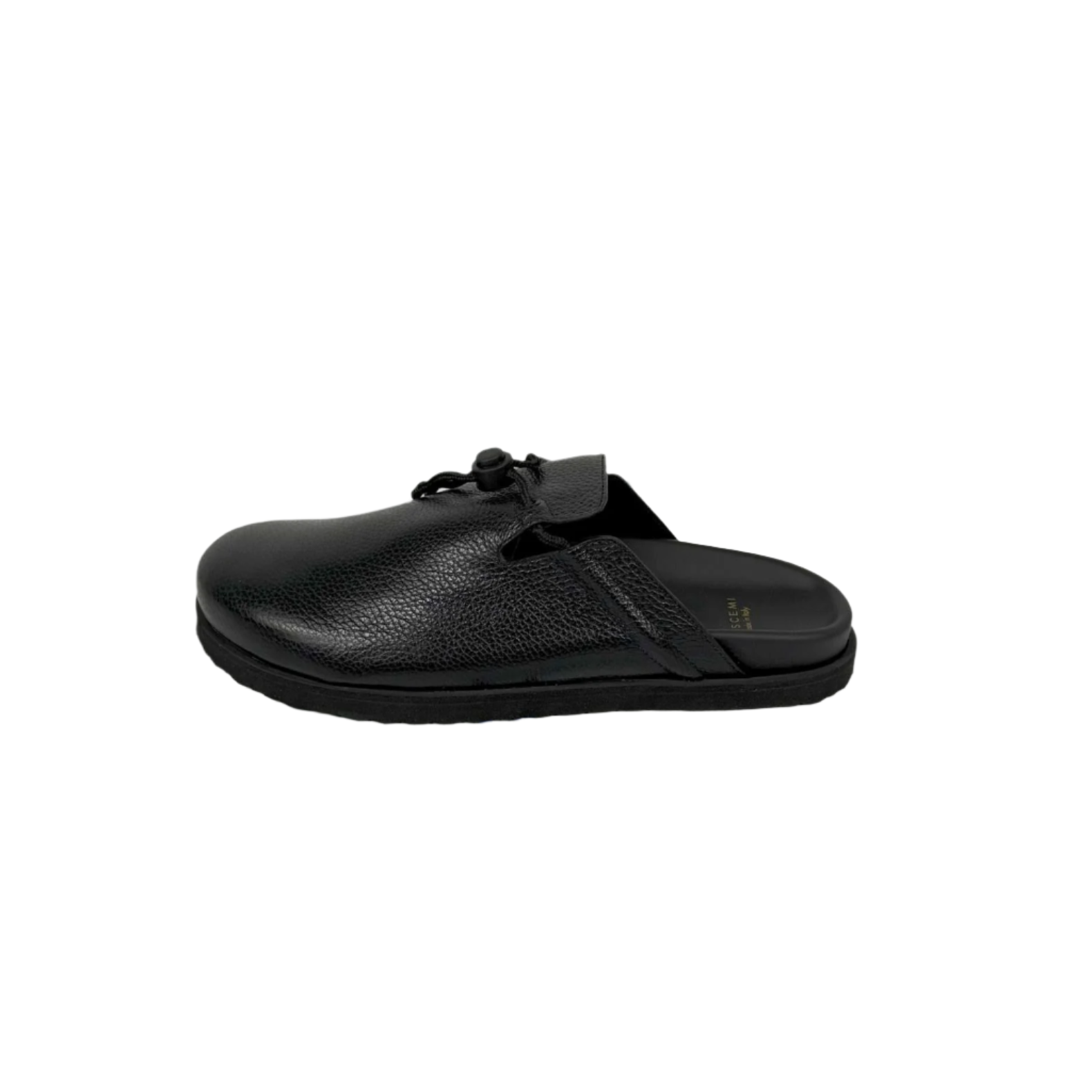 Buscemi Men Pietro New Alce Black Leather Slippers | Positivo Clothing