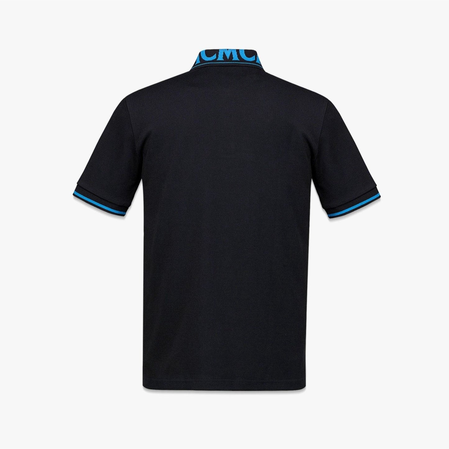 MCM Mens Logo Vallarta Blue Cotton Polo Shirt | Positivo Clothing