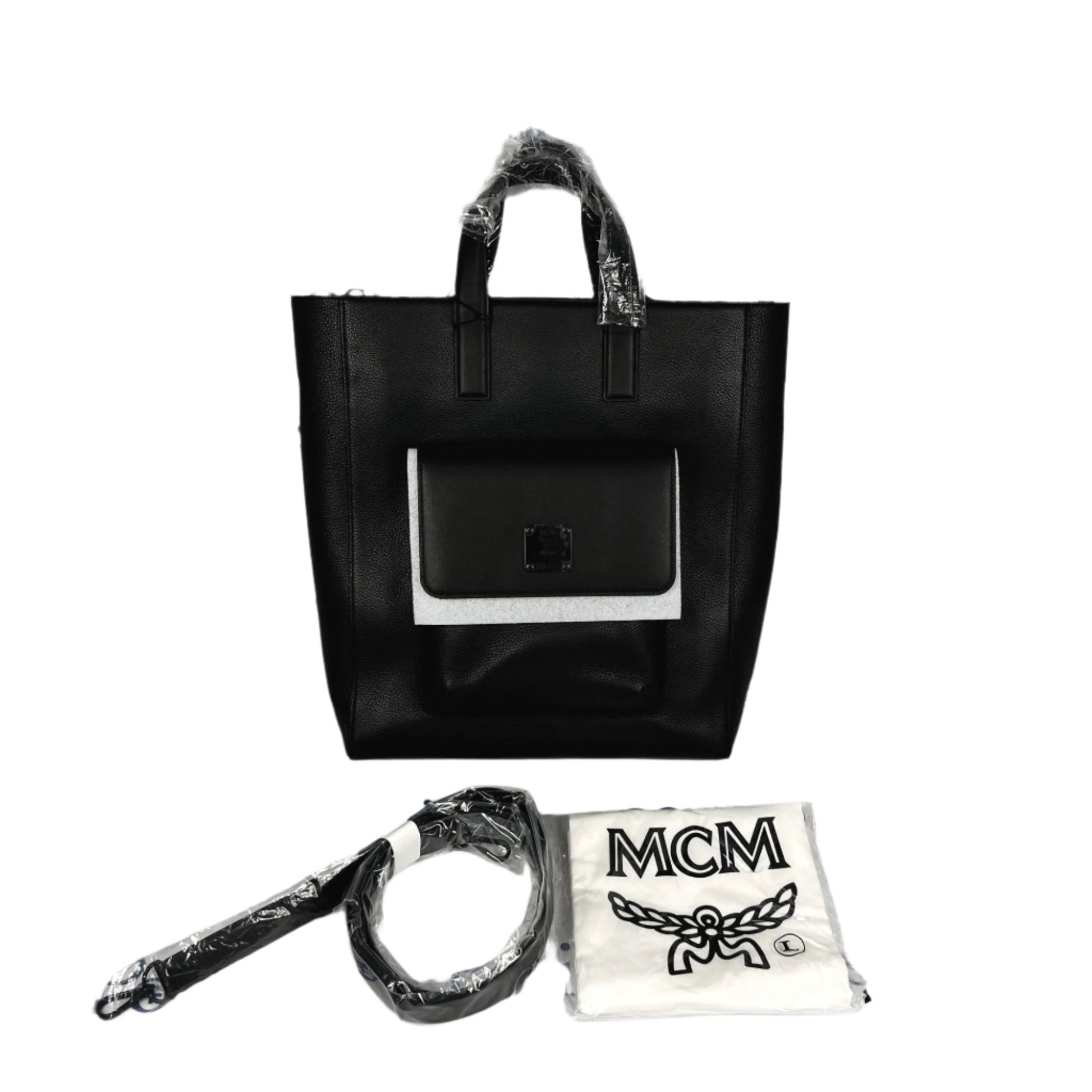 MCM Klassik Black Leather Tote Bag | Positivo Clothing