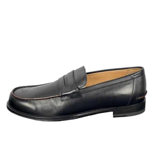 Bally U-Perry Black Leather Loafers | Positivo Clothing