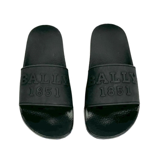 Bally Slaim Black Rubber Sandals