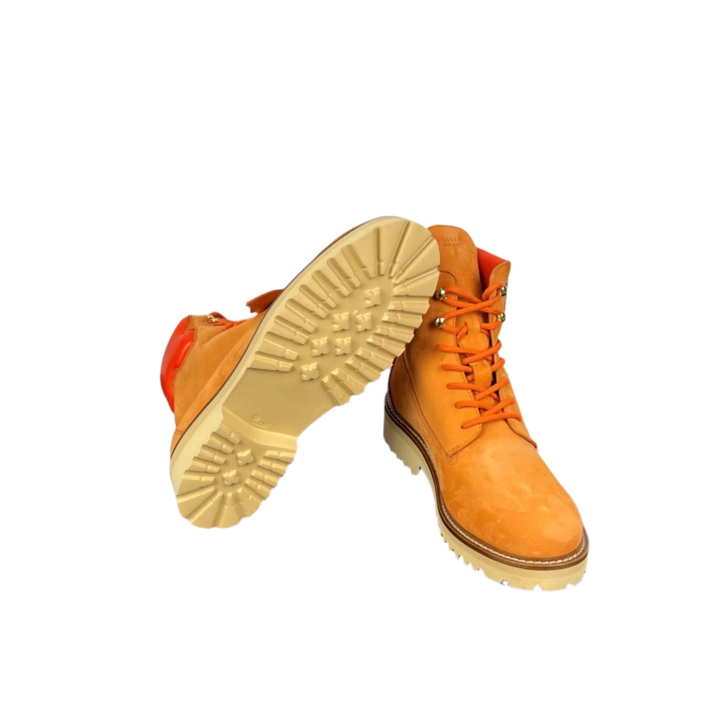 Buscemi Site Boot Orange Nabuk Leather Boots | Positivo Clothing