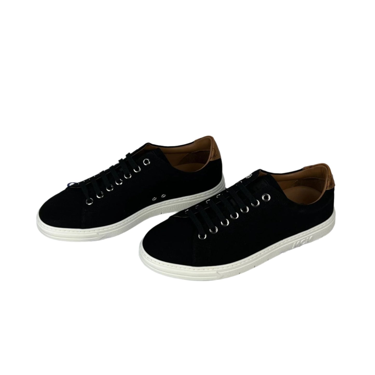 MCM LT Terrain Derby Black Cotton Canvas Sneakers | Positivo Clothing