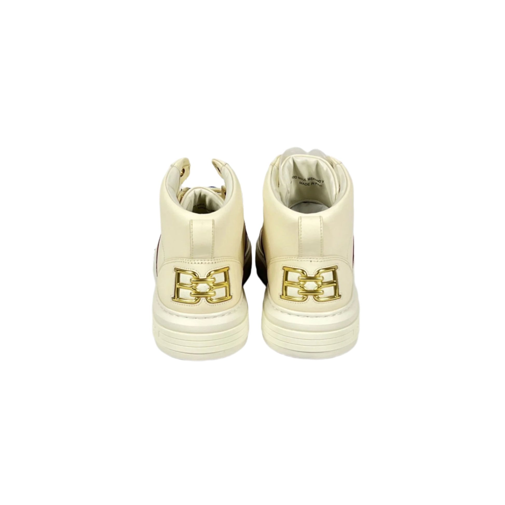 Bally Meson Bone Mid Top Leather Sneakers | Positivo Clothing