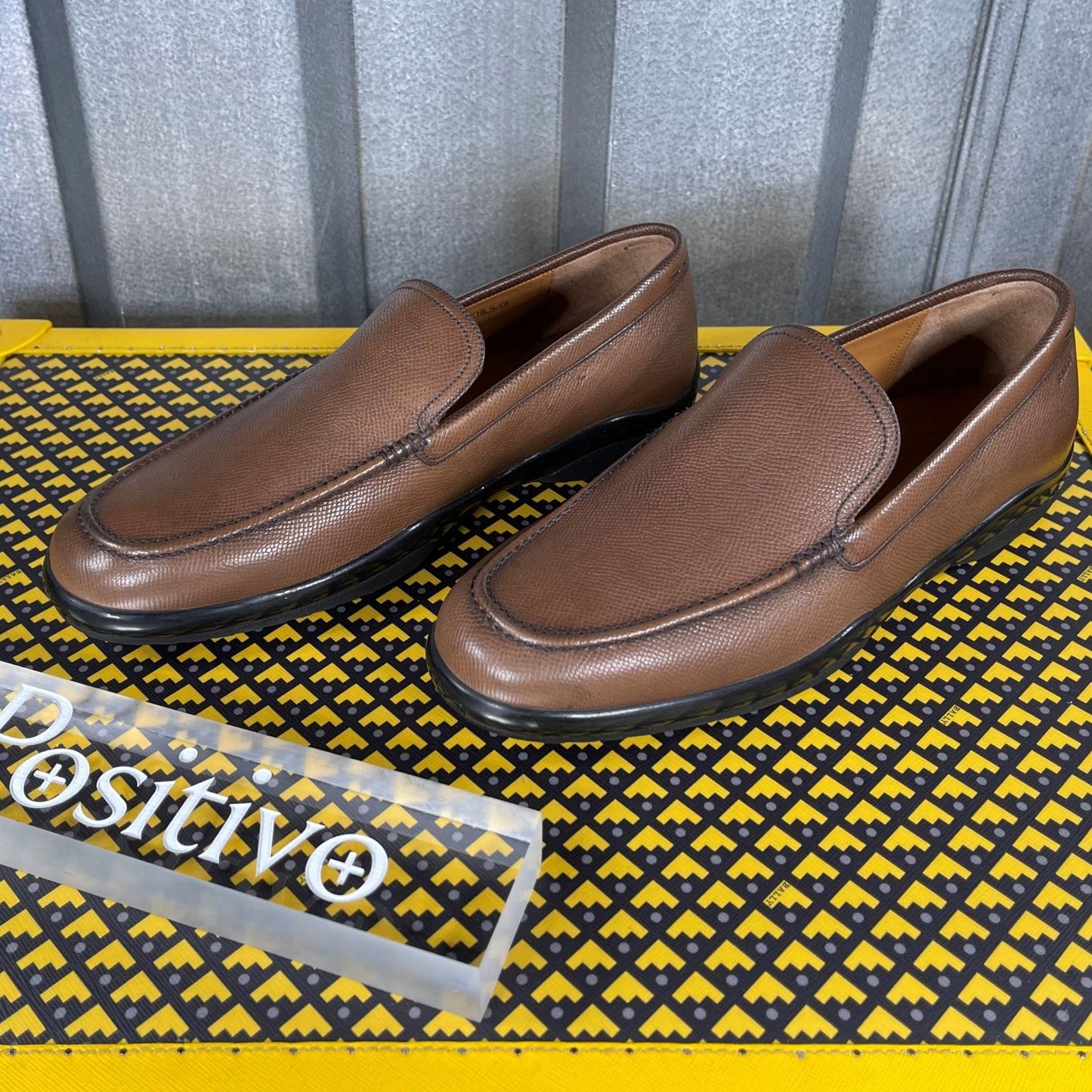 Bally Mils Coffee Leather Loafers | Positivo Clothing