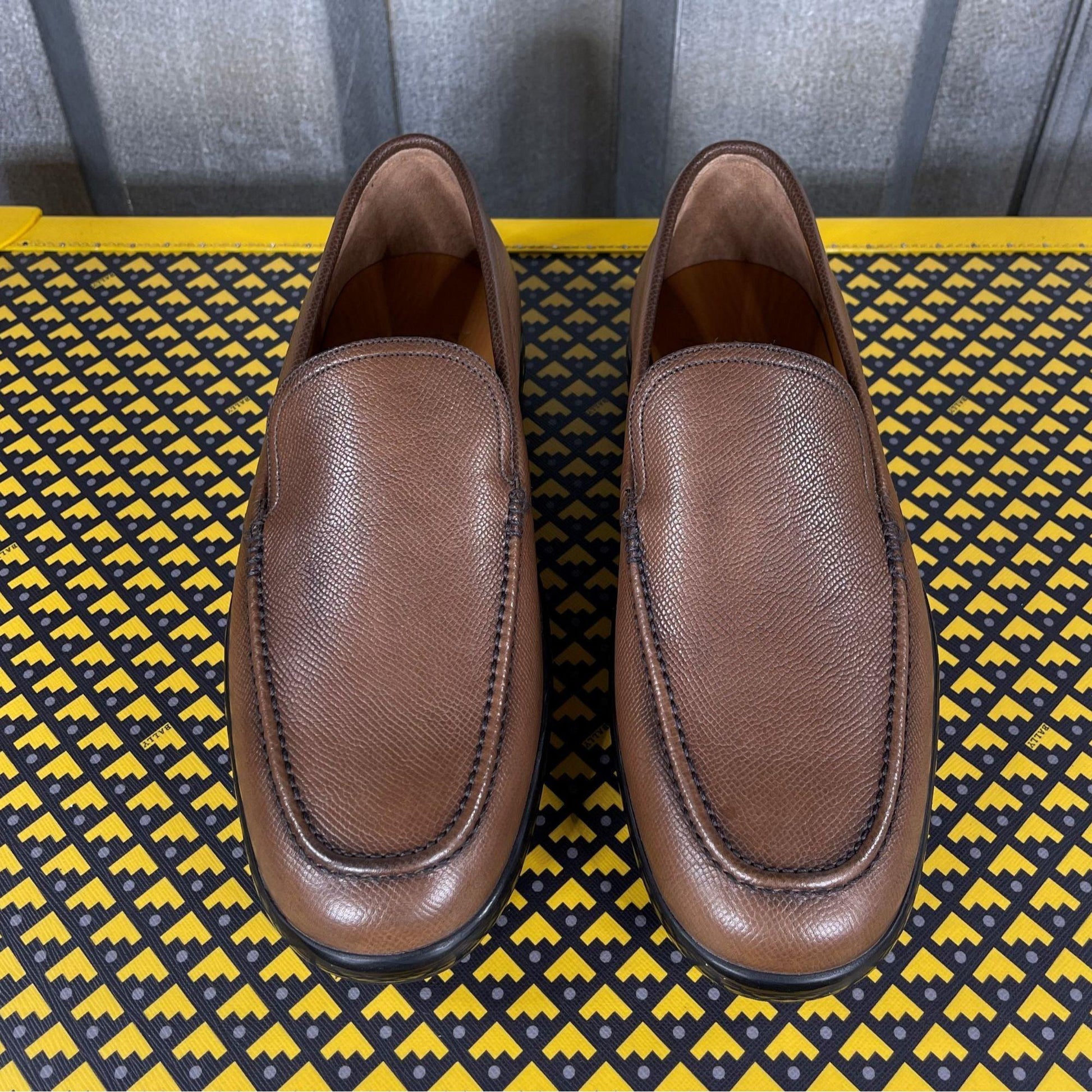 Bally Mils Coffee Leather Loafers | Positivo Clothing