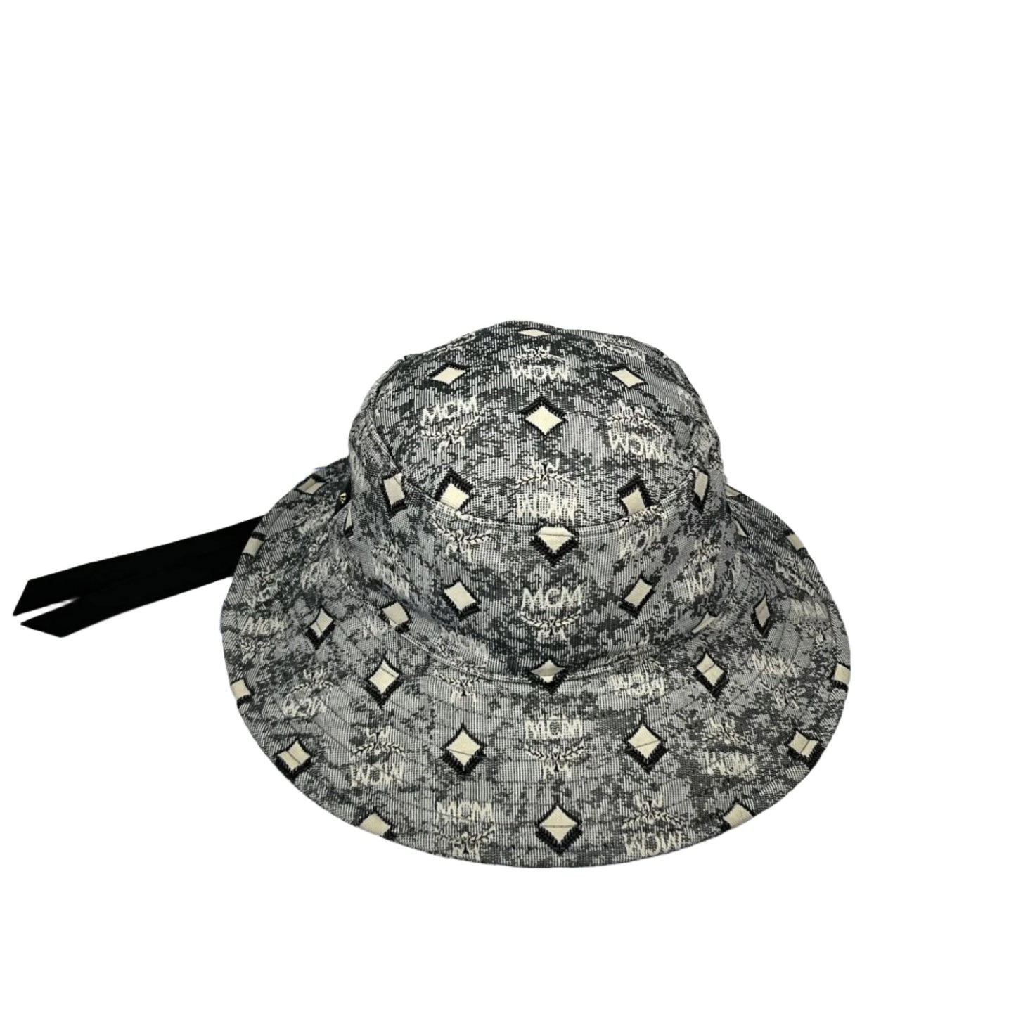 MCM Grey Vintage Stud O Monogram Jacquard Bucket Hat | Positivo Clothing