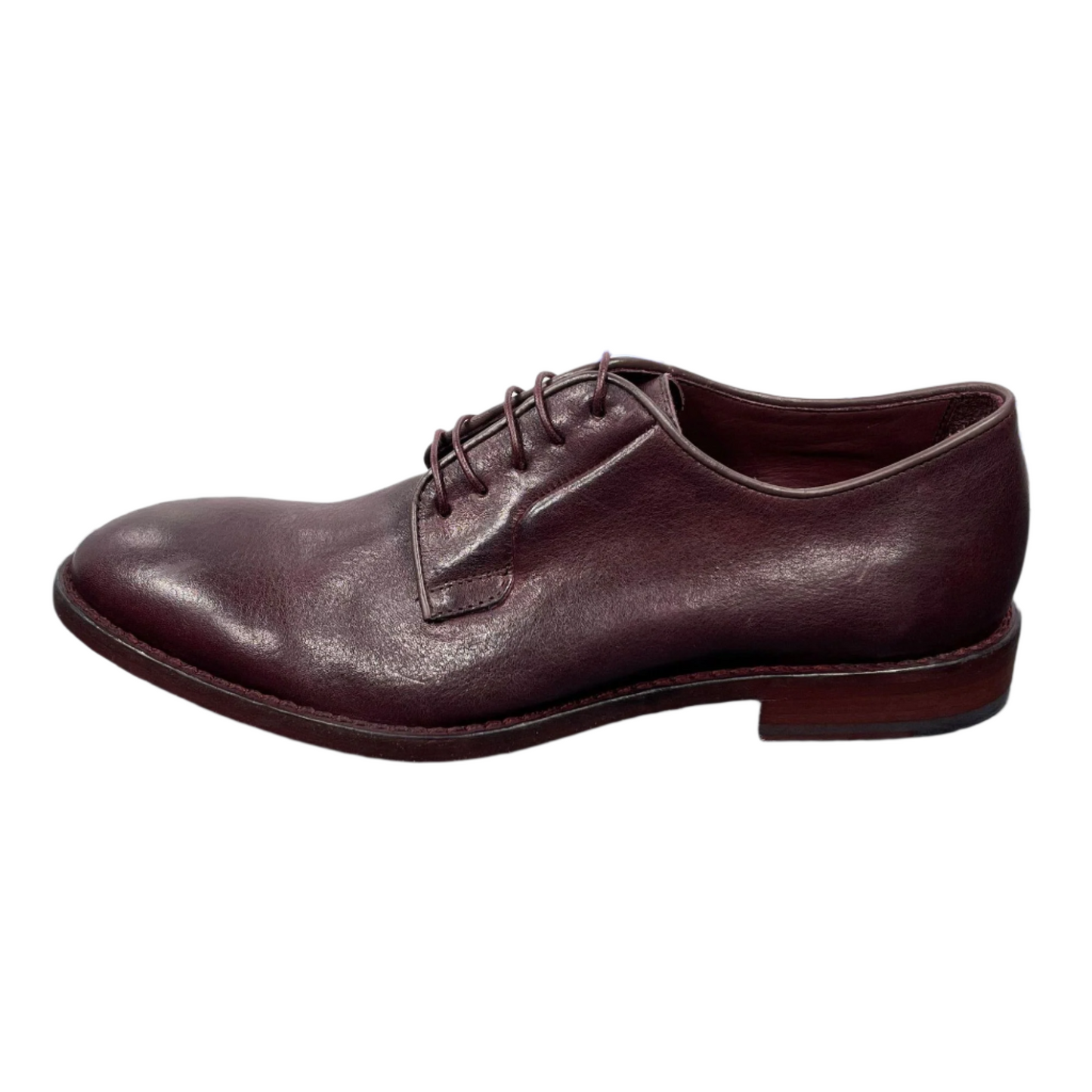 Paul Smith Chester Aubergine Leather Derby Shoes w/ Defect