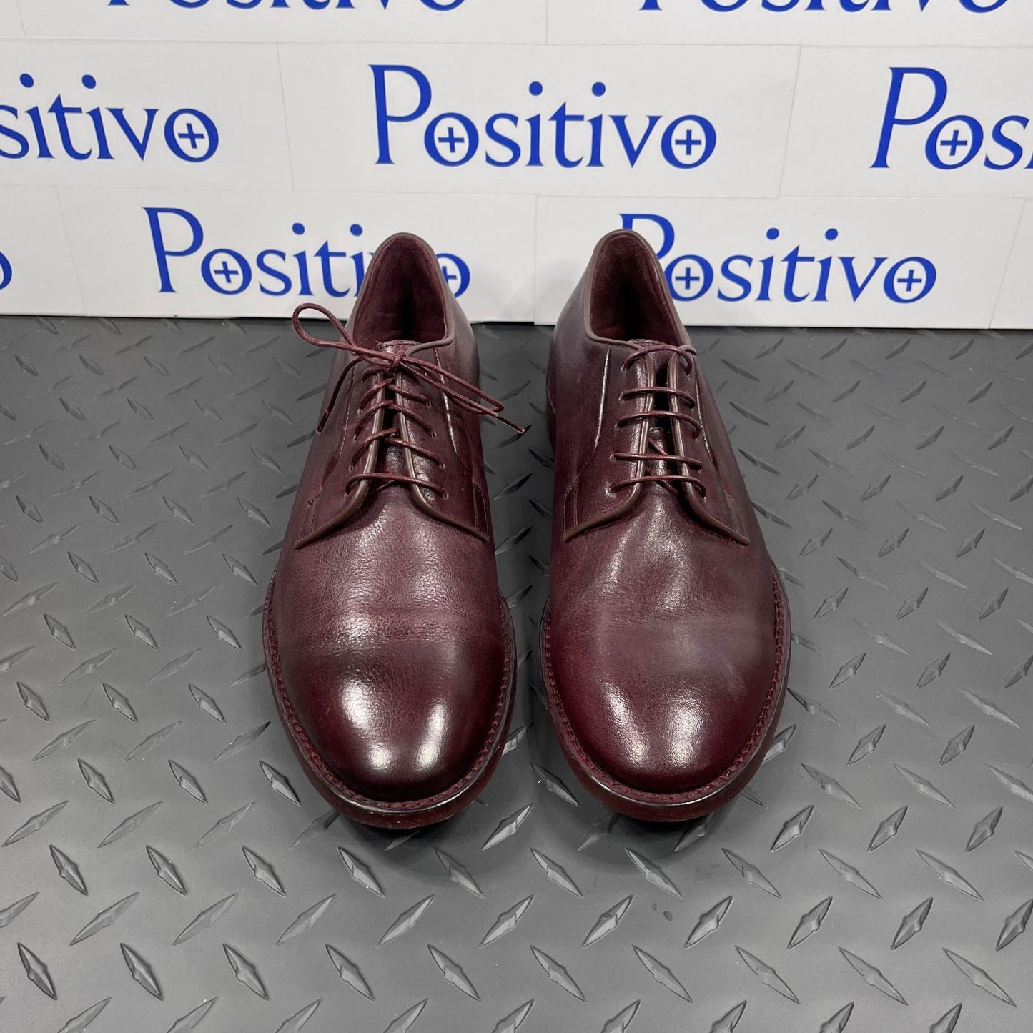 Paul Smith Chester Aubergine Leather Derby Shoes | Positivo Clothing