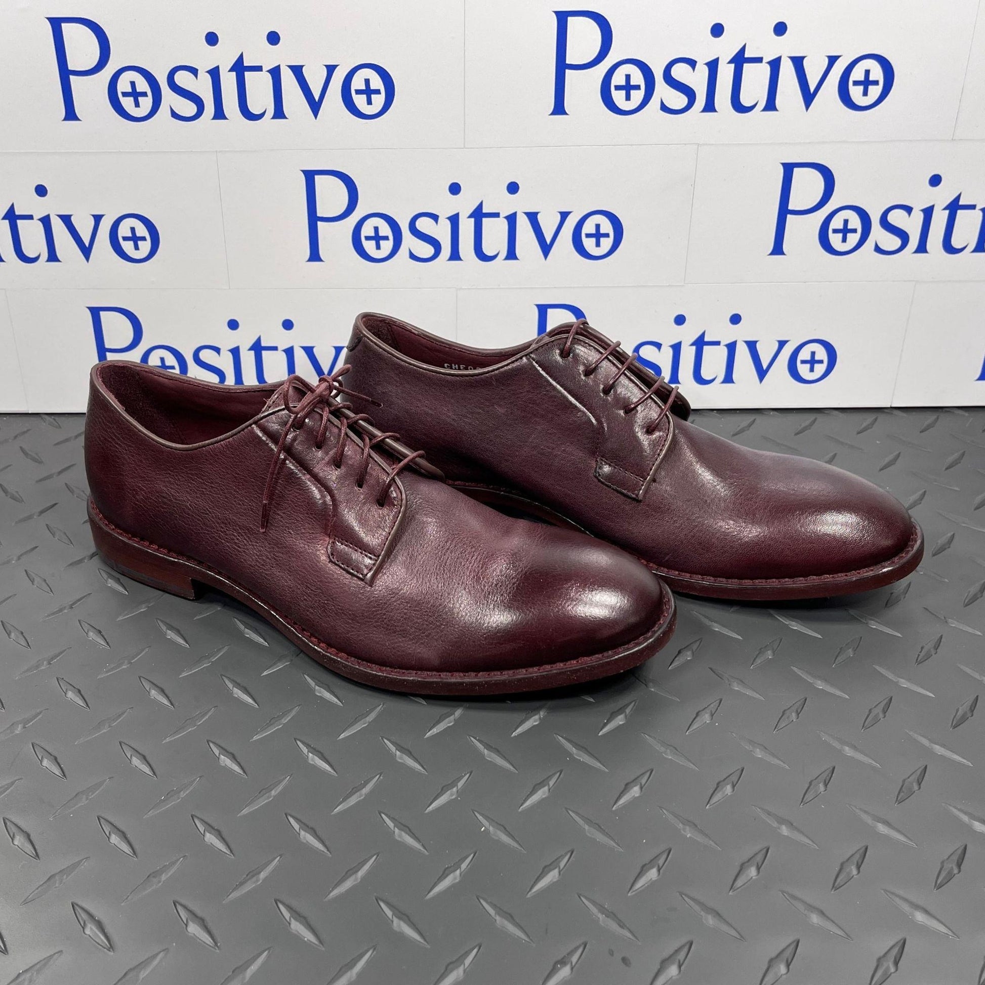 Paul Smith Chester Aubergine Leather Derby Shoes | Positivo Clothing