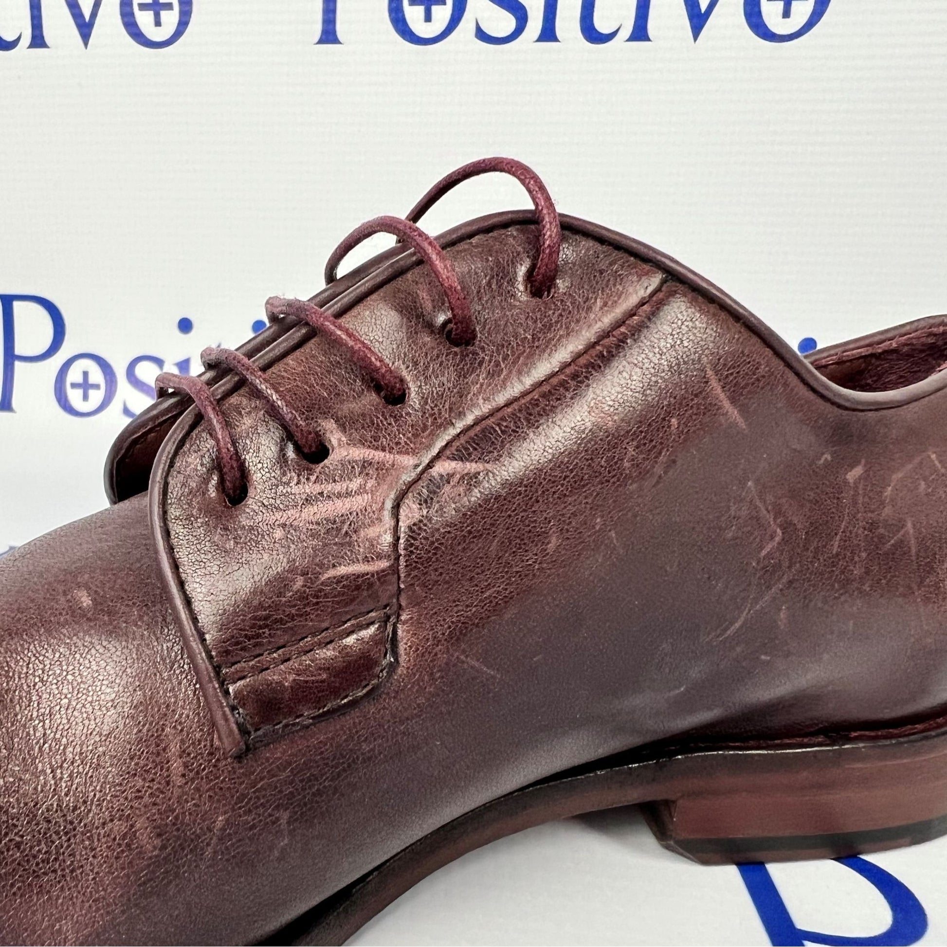 Paul Smith Chester Aubergine Leather Derby Shoes | Positivo Clothing