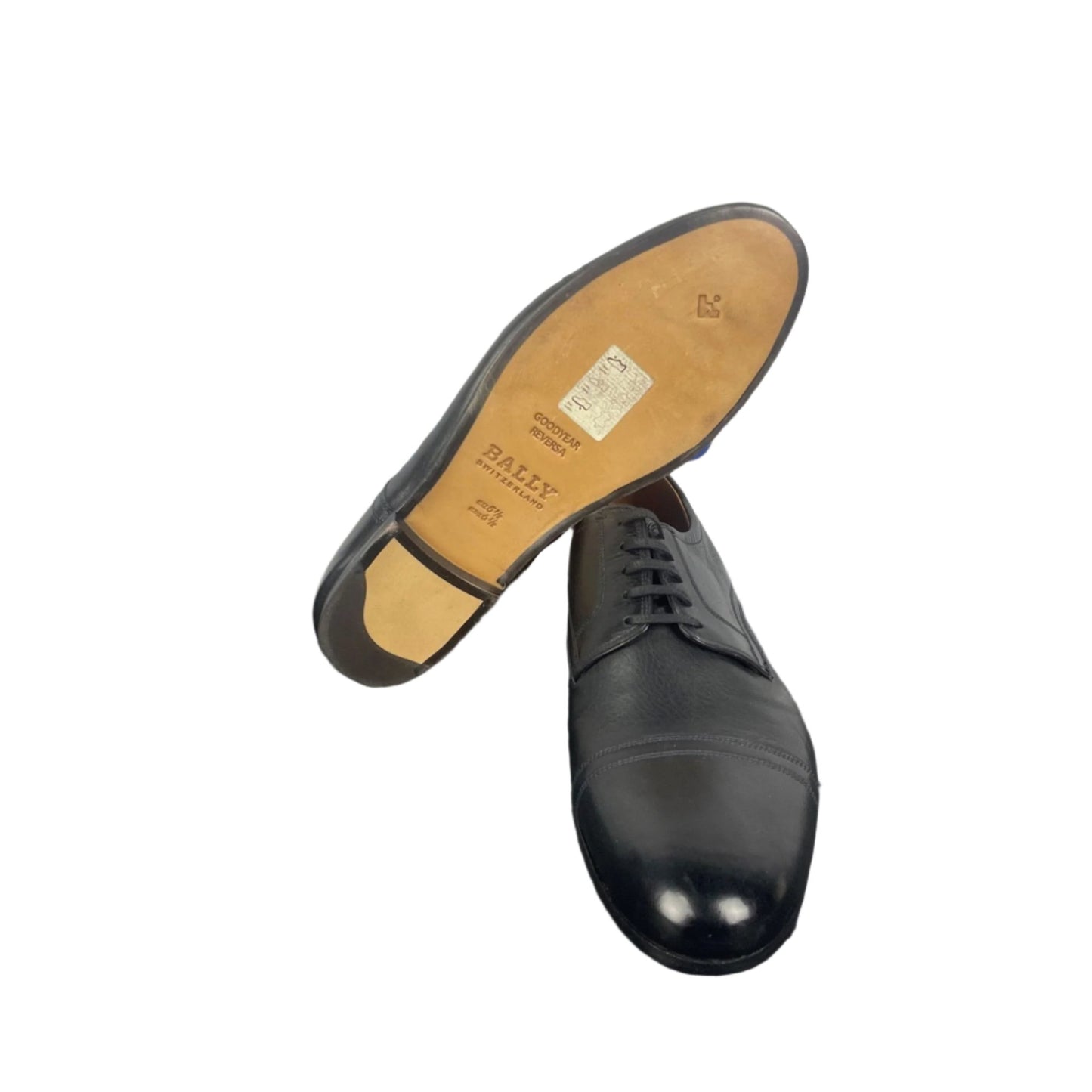 Bally Plentium Black Leather Derby Shoes | Positivo Clothing