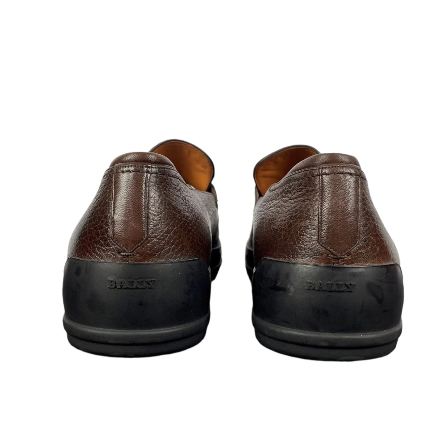 Bally Relon Brown Grained Leather Loafers | Positivo Clothing