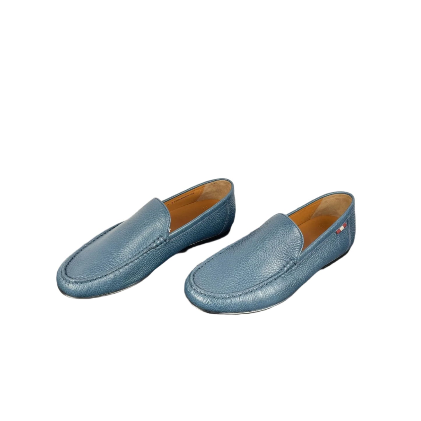 Bally Craxon Aqua Blue Grained Leather Loafers | Positivo Clothing