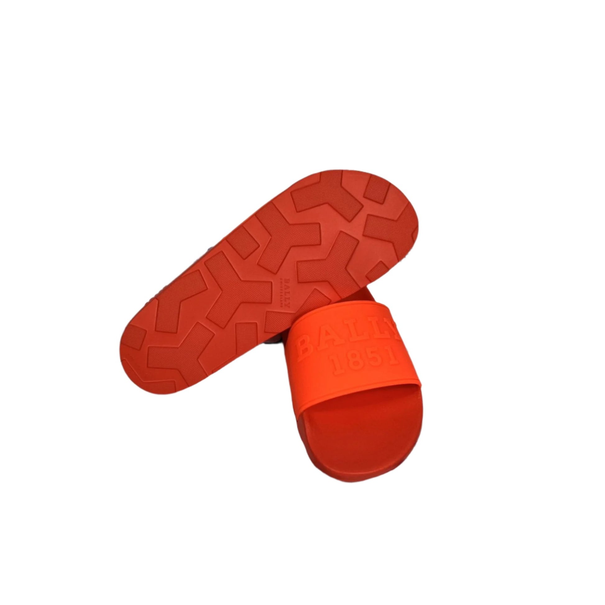 Bally Slaim Arancio Rubber Sandals | Positivo Clothing