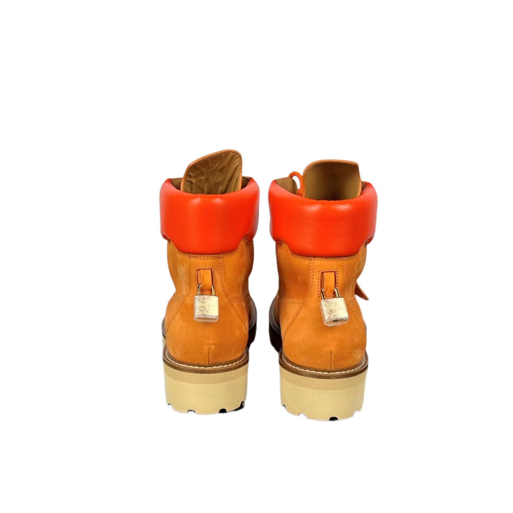 Buscemi Site Boot Orange Nabuk Leather Boots | Positivo Clothing