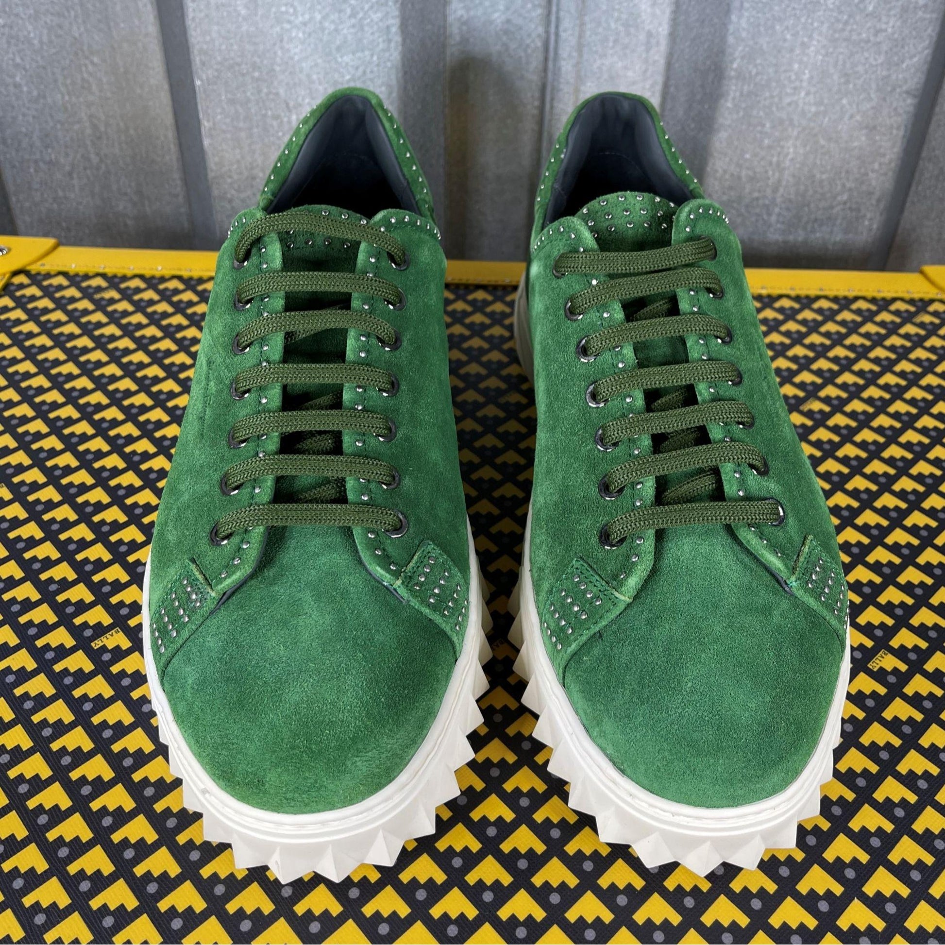 Salvatore Ferragamo Cube Green Sneakers | Positivo Clothing