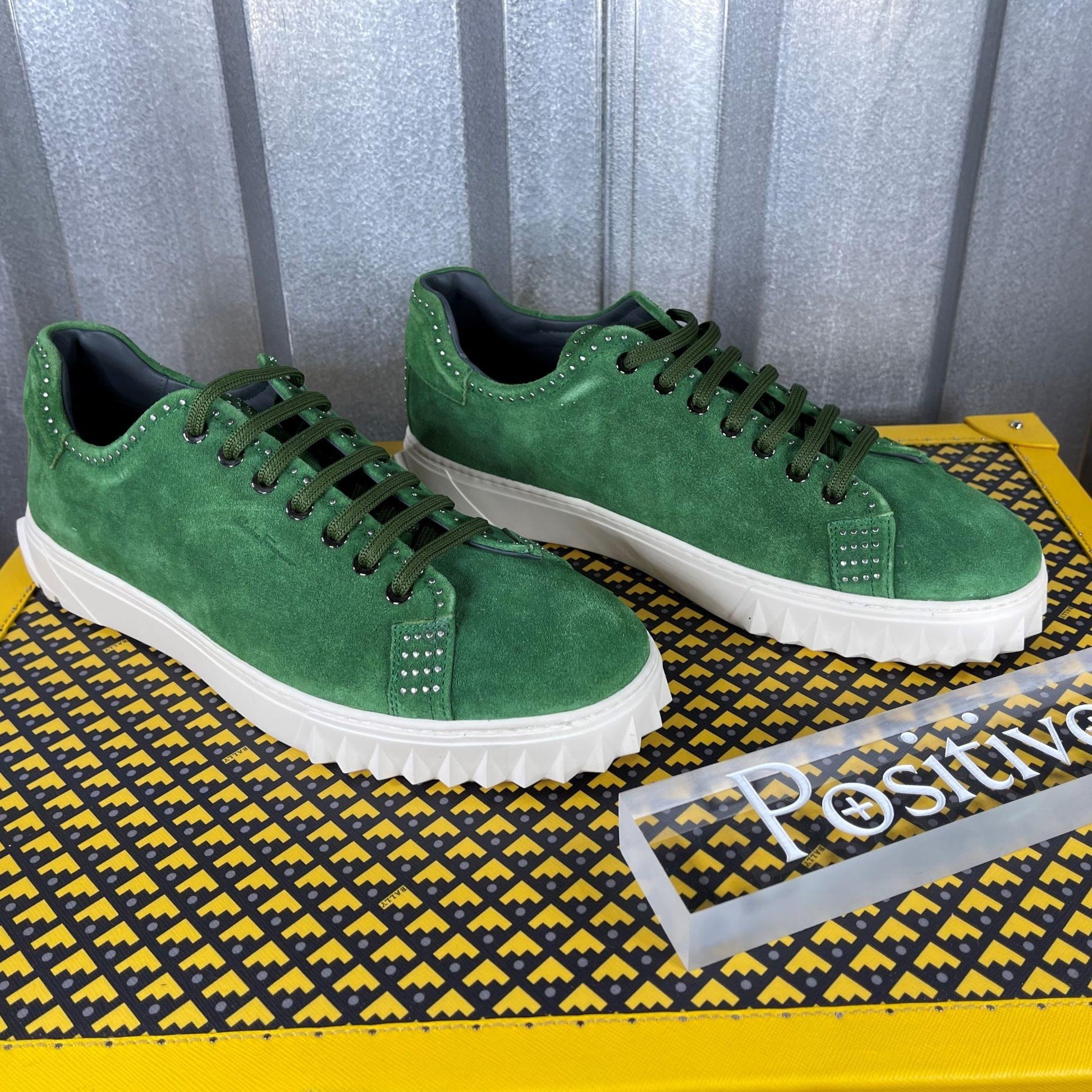 Salvatore Ferragamo Cube Green Sneakers | Positivo Clothing