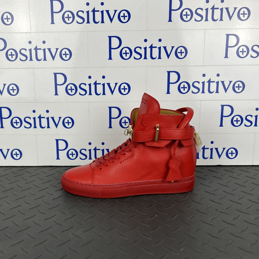 Buscemi Womens 100MM Alta Red Leather Sneaker Sample