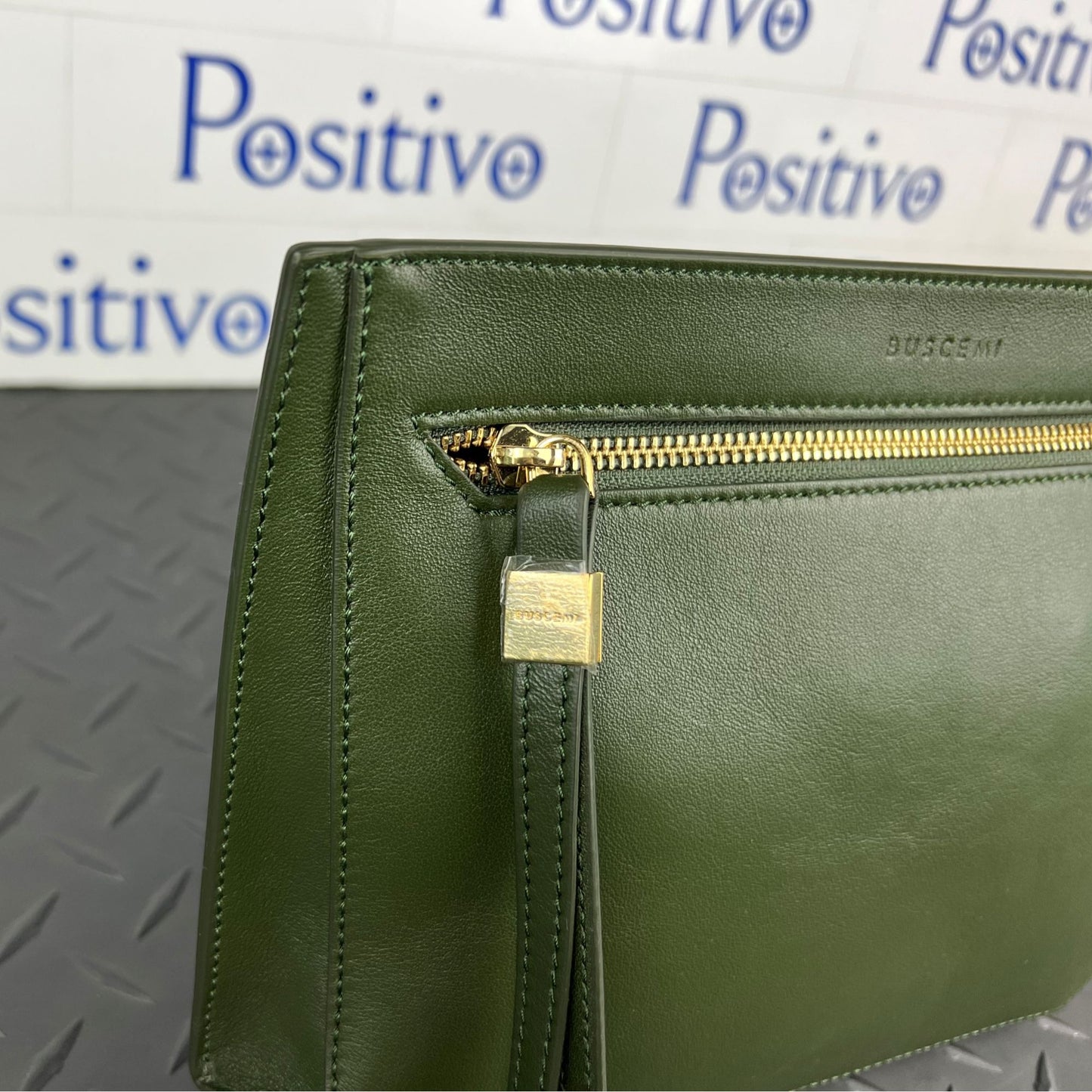 Buscemi Pouch Woman Militare Leather Clutch Bag | Positivo Clothing