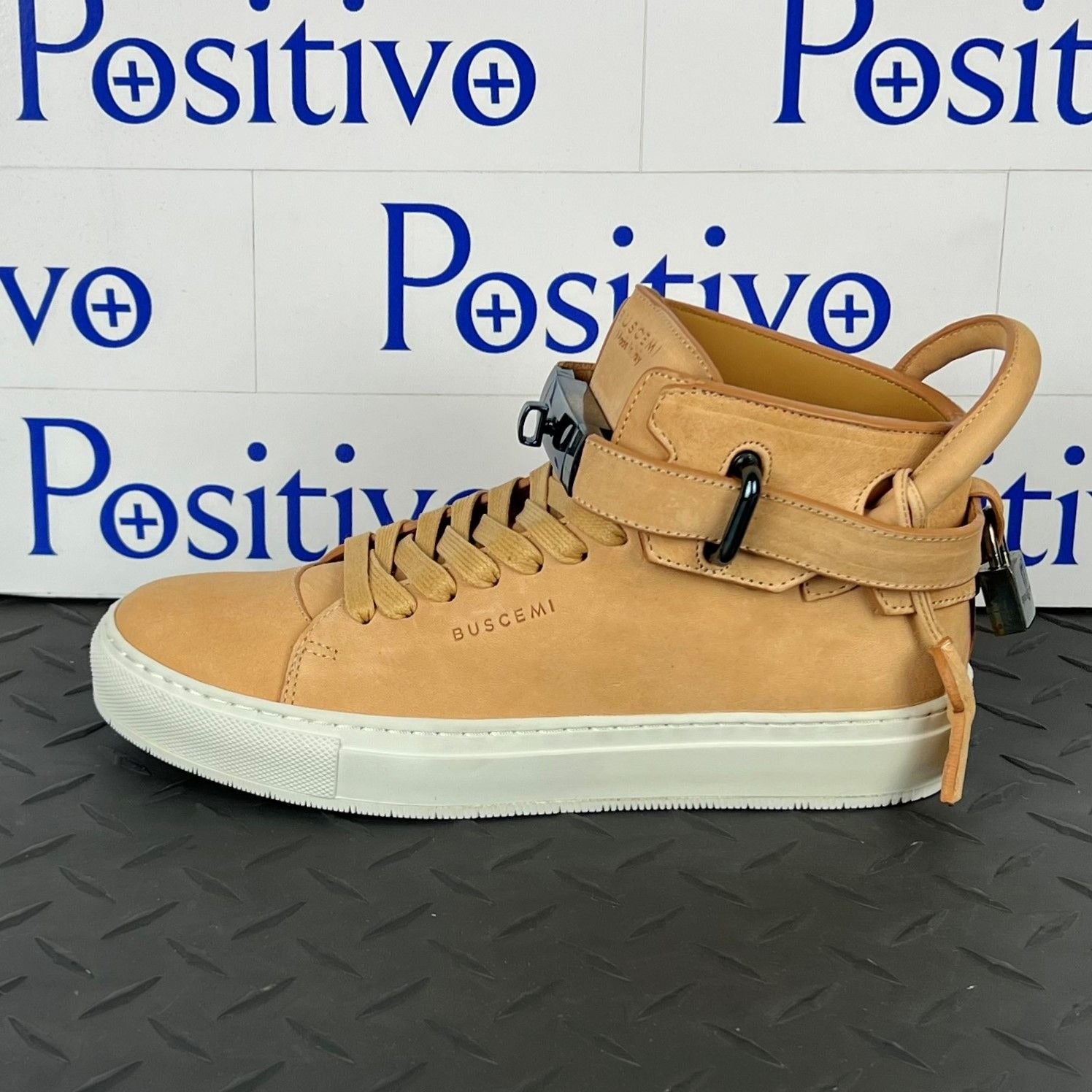 Buscemi Mens 100MM Vegtan/Avorio Leather Sneakers | Positivo Clothing