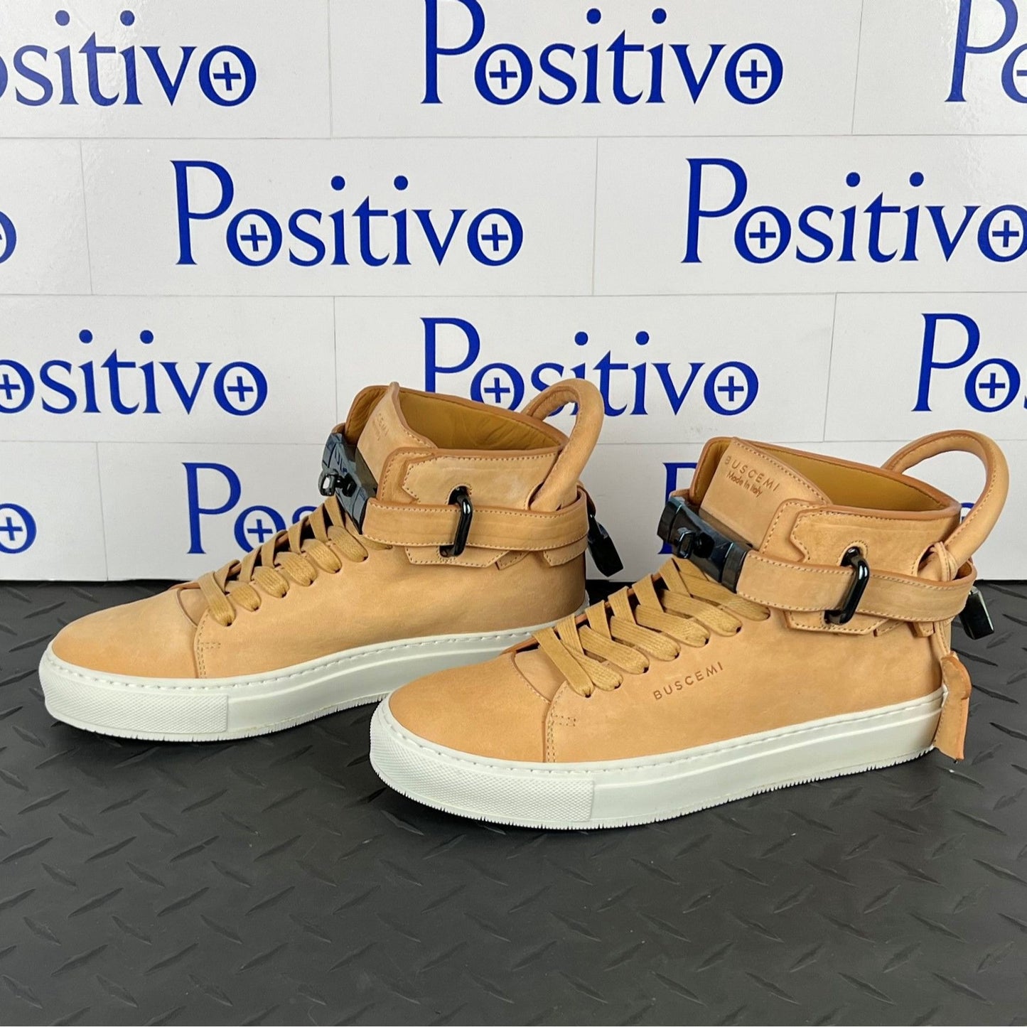 Buscemi Mens 100MM Vegtan/Avorio Leather Sneakers | Positivo Clothing