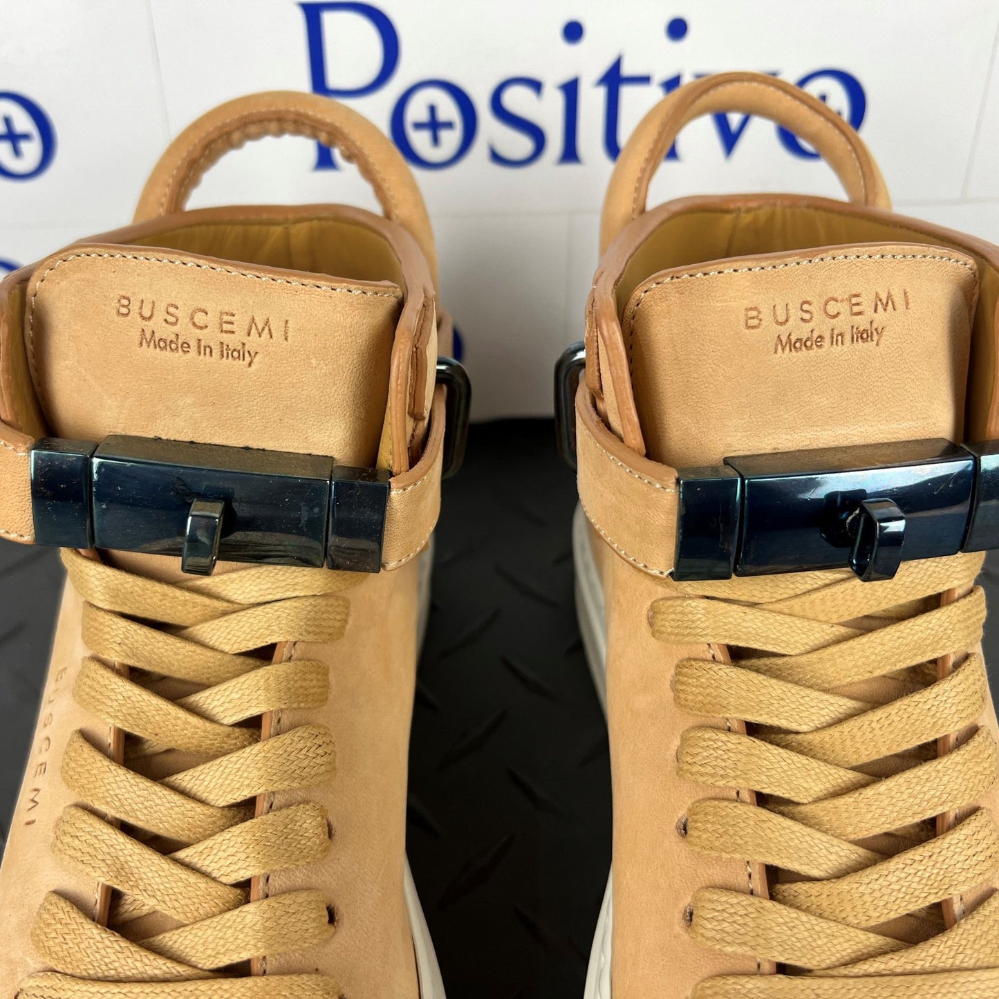 Buscemi Mens 100MM Vegtan/Avorio Leather Sneakers | Positivo Clothing