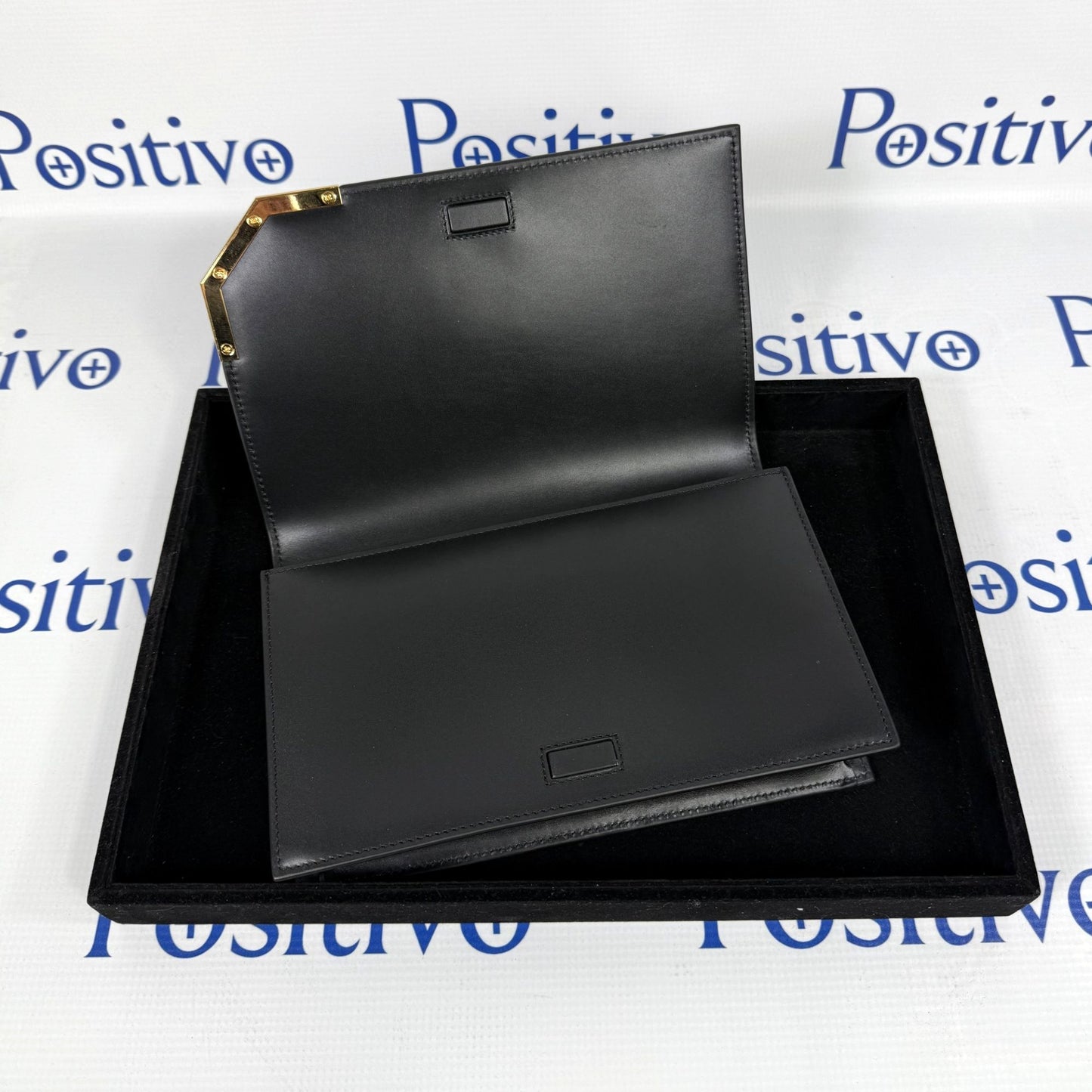 Buscemi Woman Black Leather Clutch Bag Small | Positivo Clothing