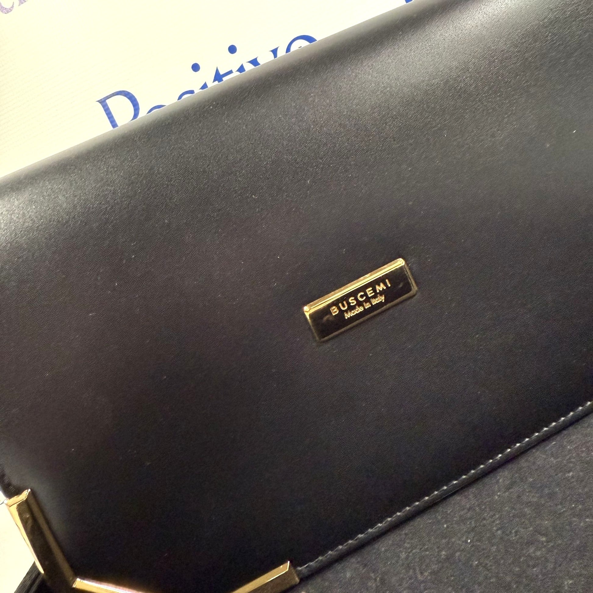 Buscemi Woman Black Leather Clutch Bag Small | Positivo Clothing