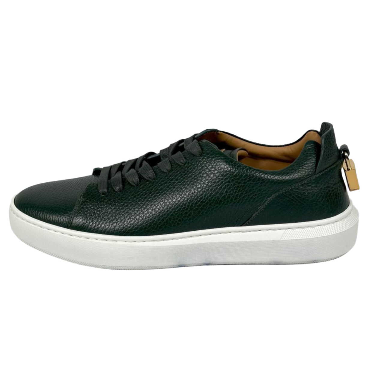 Buscemi Mens Uno Alce Emerald Leather Low Top Sneakers