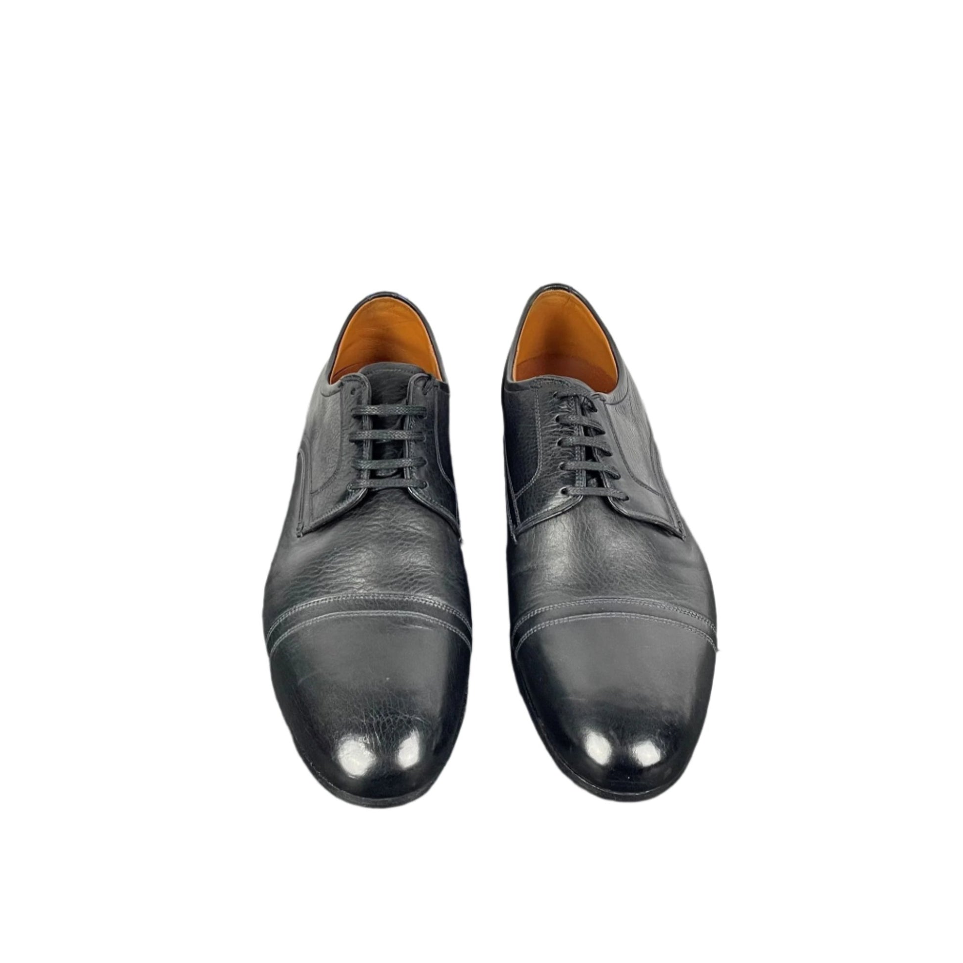 Bally Plentium Black Leather Derby Shoes | Positivo Clothing