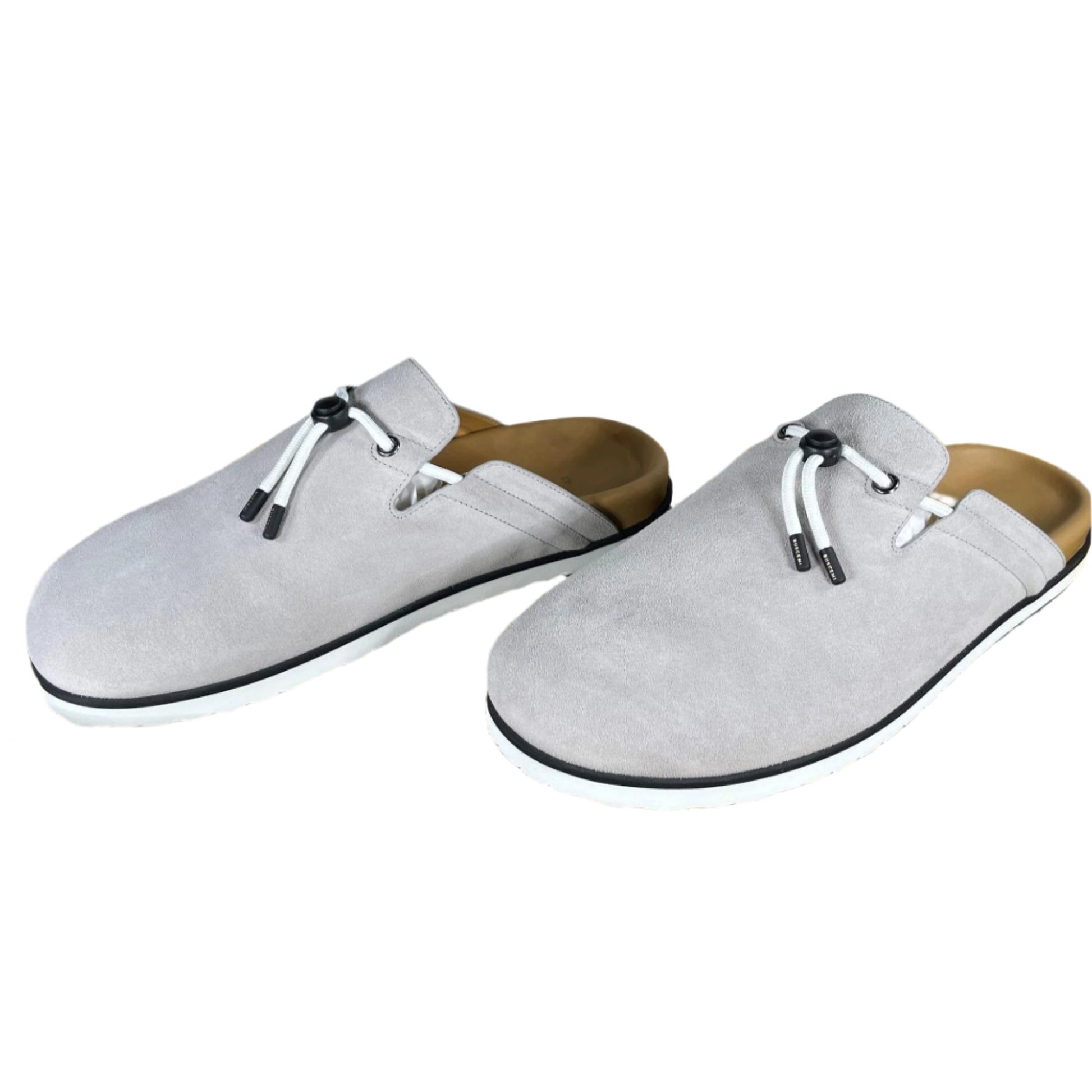 Buscemi Pietro Grey Suede Leather Slippers | Positivo Clothing