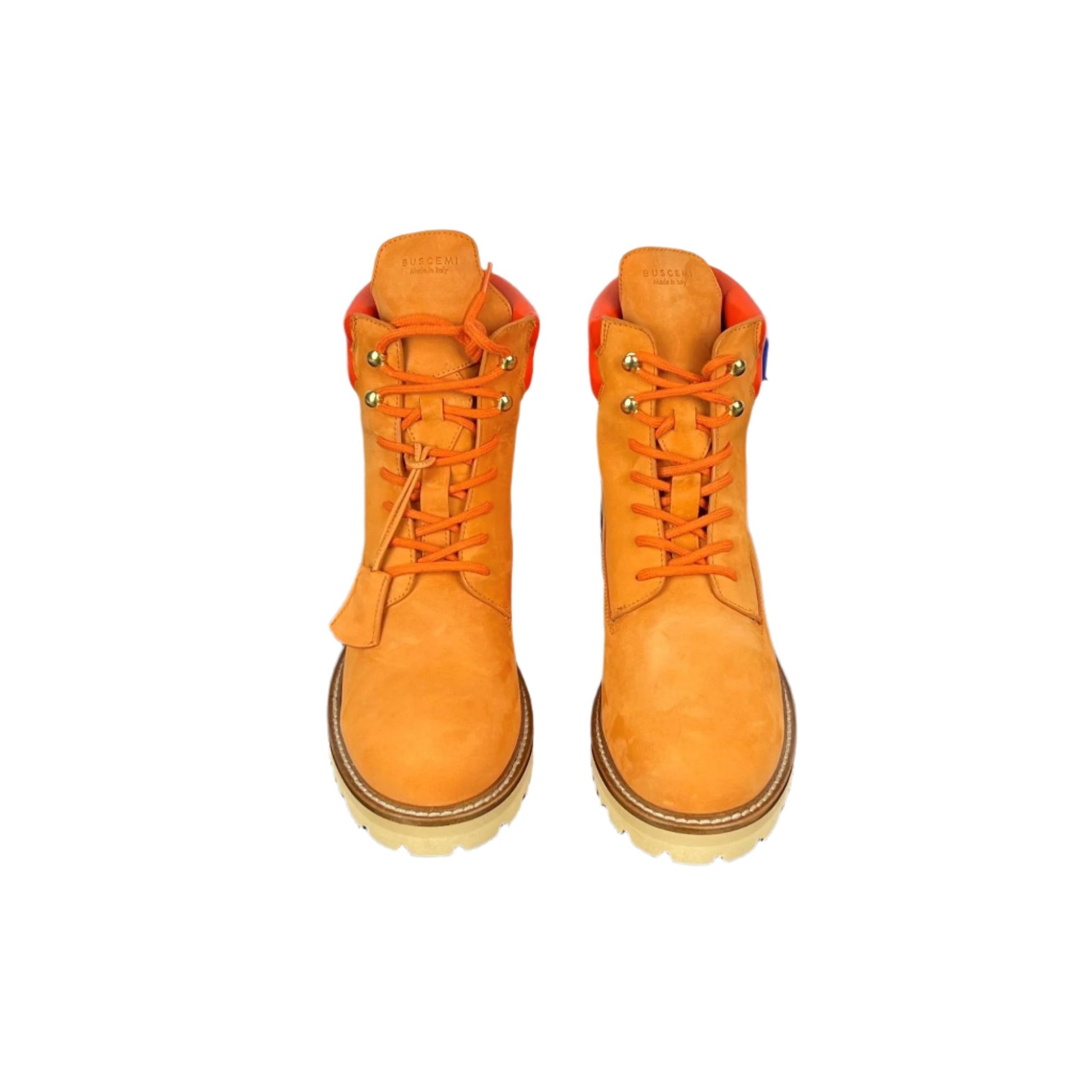 Buscemi Site Boot Orange Nabuk Leather Boots | Positivo Clothing