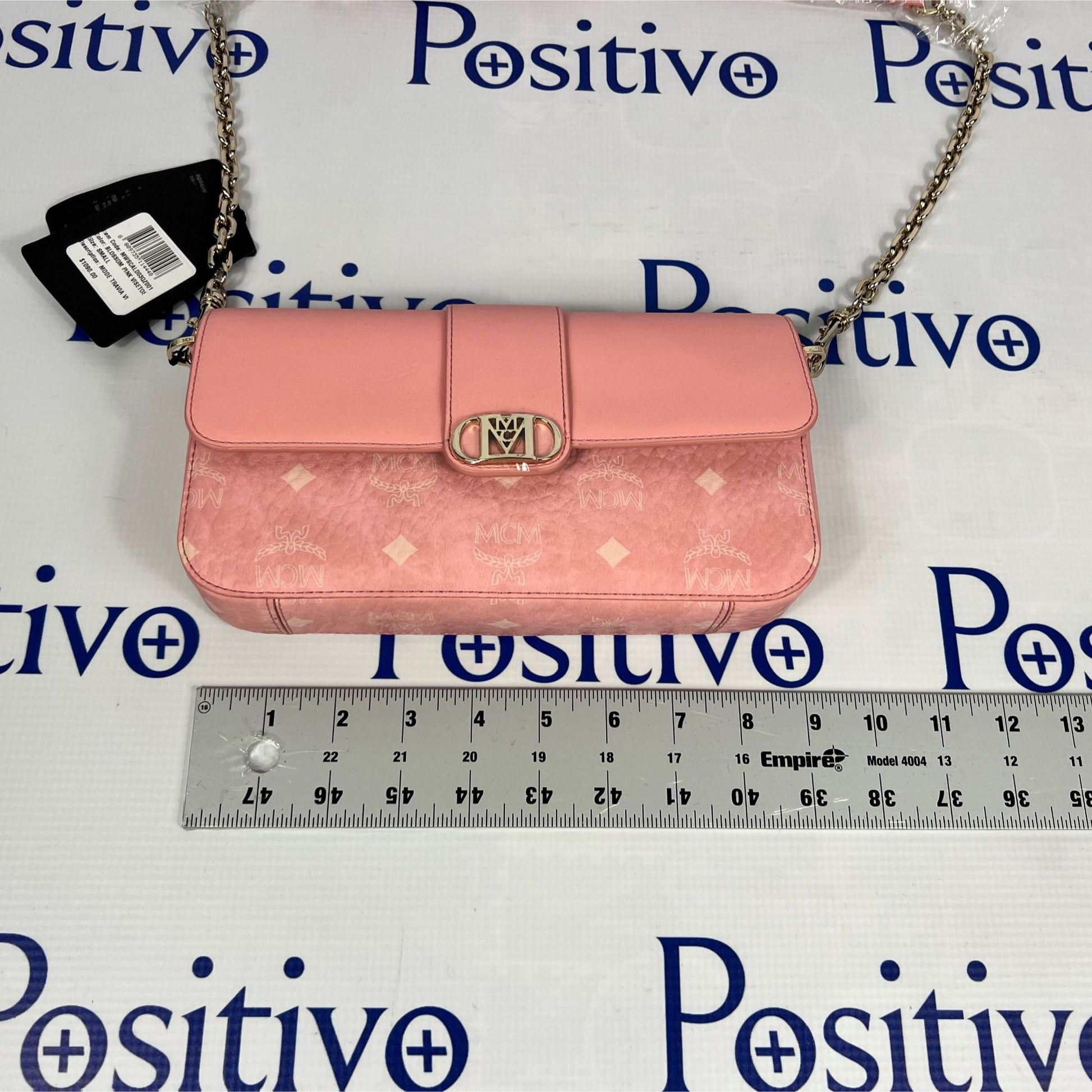 MCM Mode Travia Blossom Pink Leather Shoulder Bag | Positivo Clothing