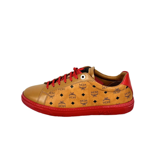 MCM Mens Terrain Lo Lychee Visetos Low Top Sneakers | Positivo Clothing