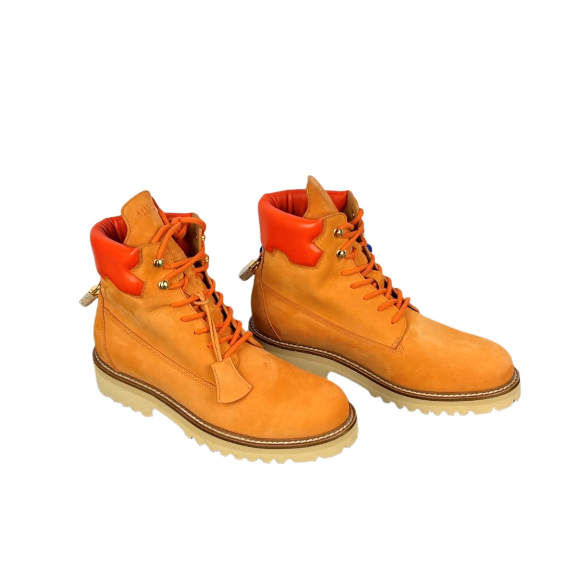 Buscemi Site Boot Orange Nabuk Leather Boots | Positivo Clothing