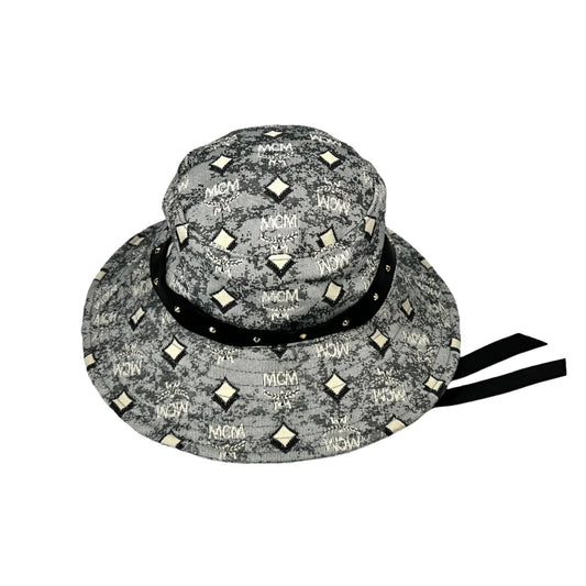 MCM Grey Vintage Stud O Monogram Jacquard Bucket Hat | Positivo Clothing