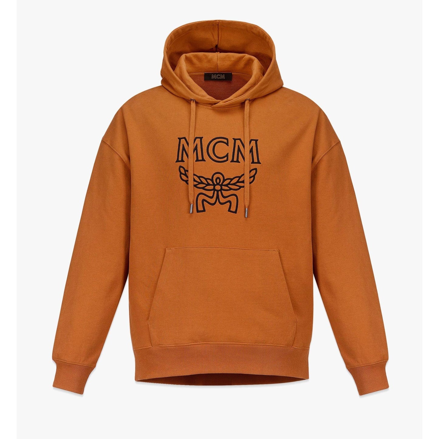 MCM Mens Classic Logo Cognac/Black Cotton Hoodie/Sweatshirt | Positivo Clothing