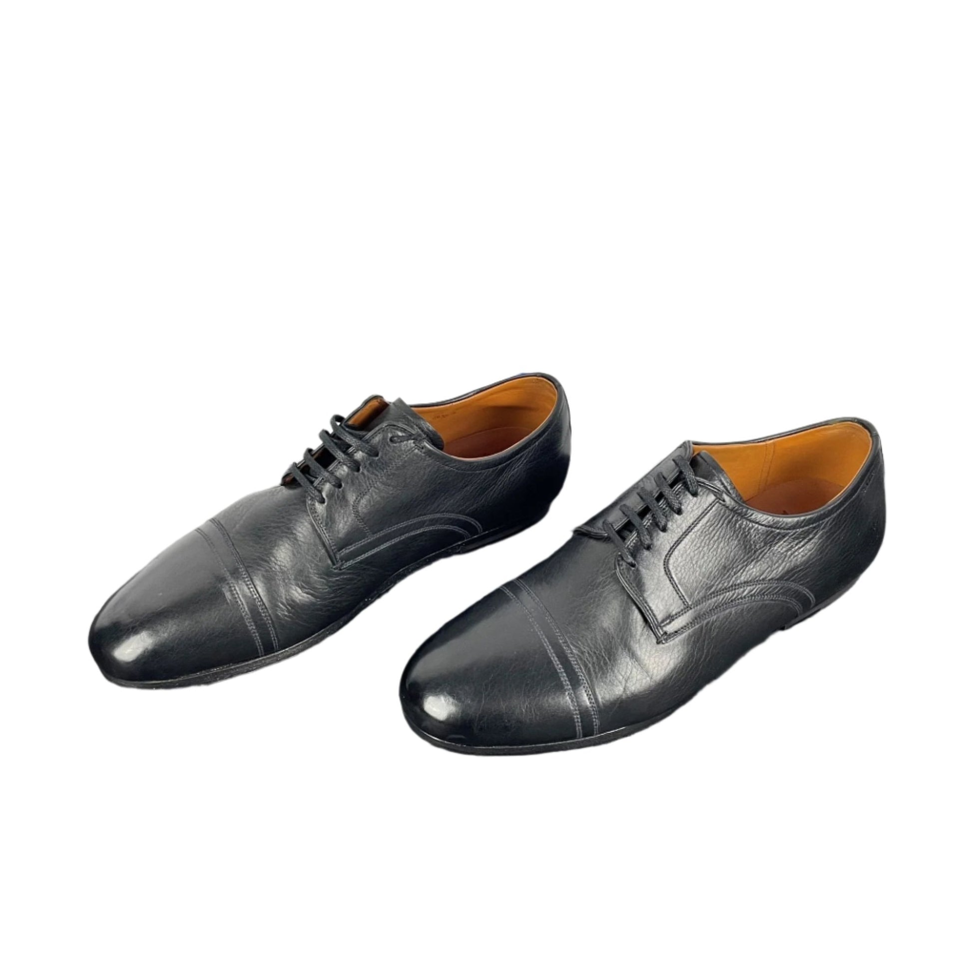 Bally Plentium Black Leather Derby Shoes | Positivo Clothing