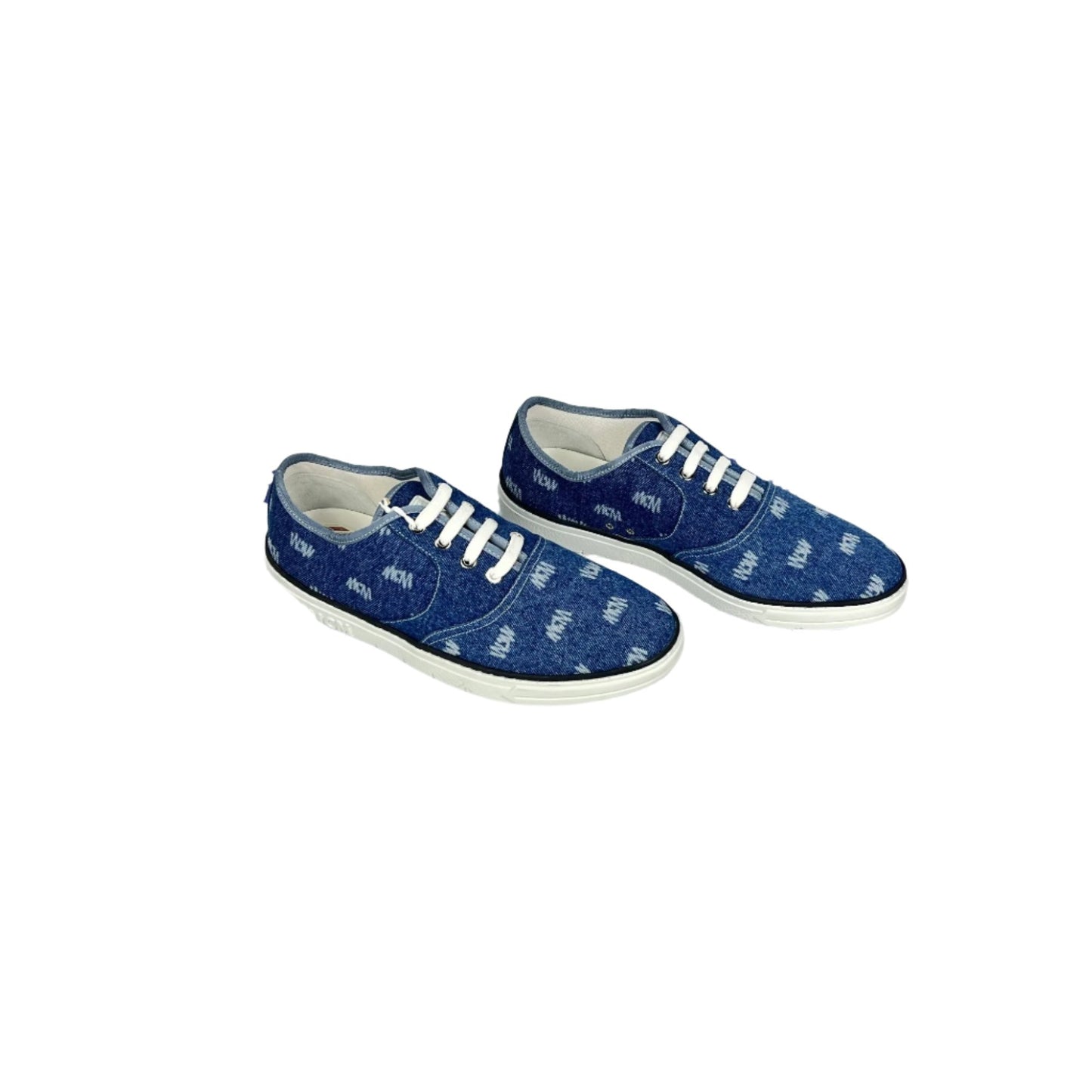 MCM Semblas Light Blue Denim Low Top Sneakers | Positivo Clothing