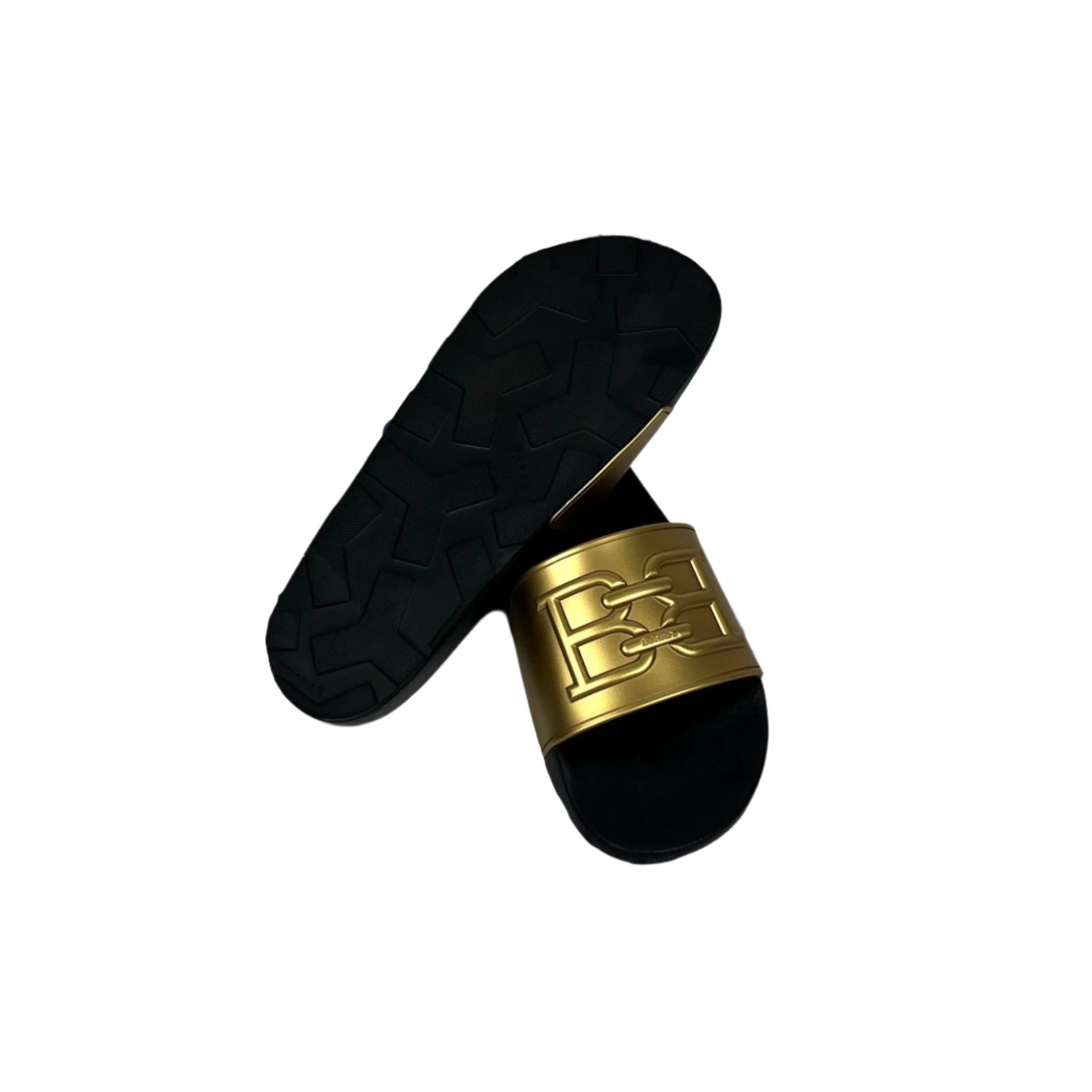 Bally Mens Scotty Gold Rubber Sandals | Positivo Clothing