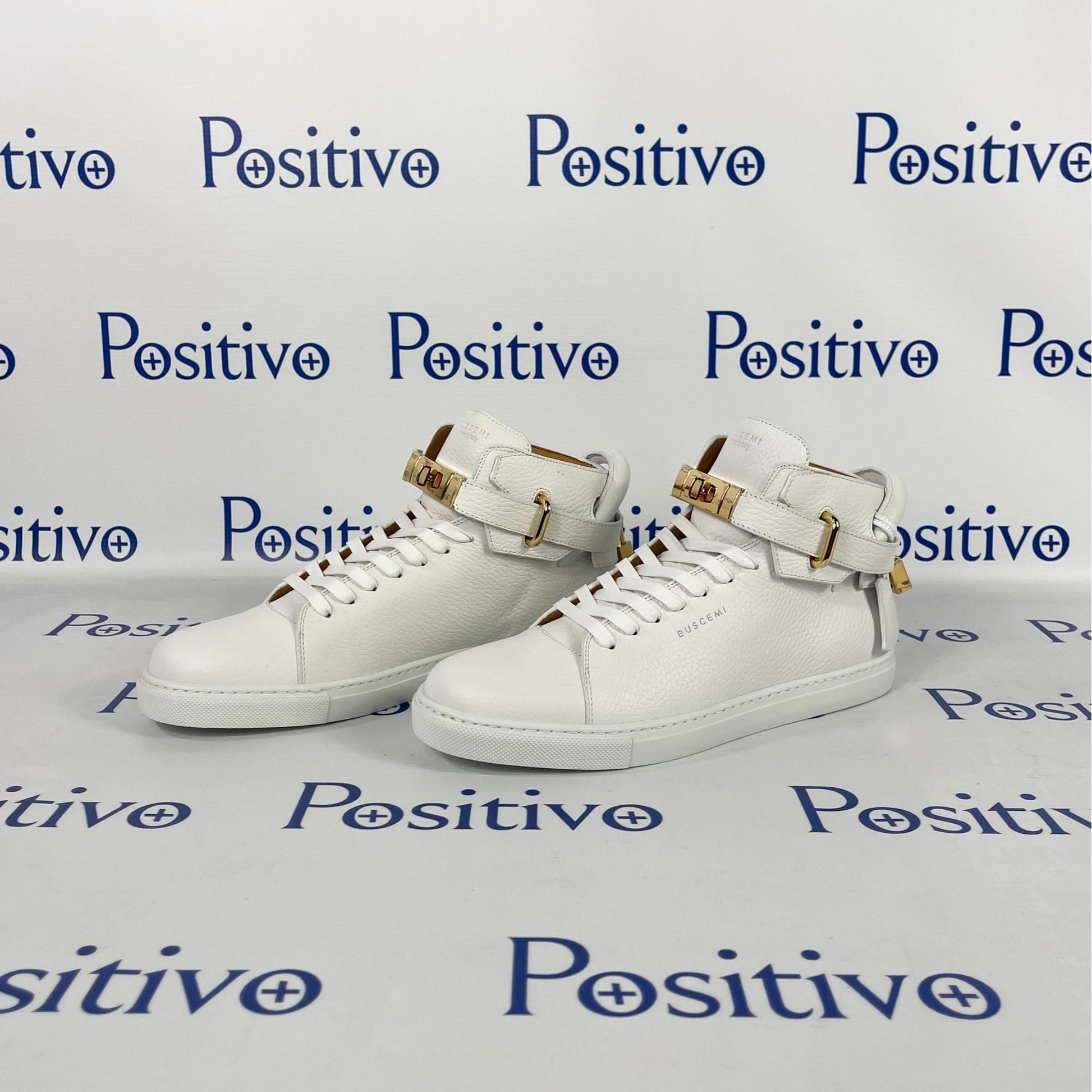 Buscemi 100MM Alce White Leather Sneakers | Positivo Clothing