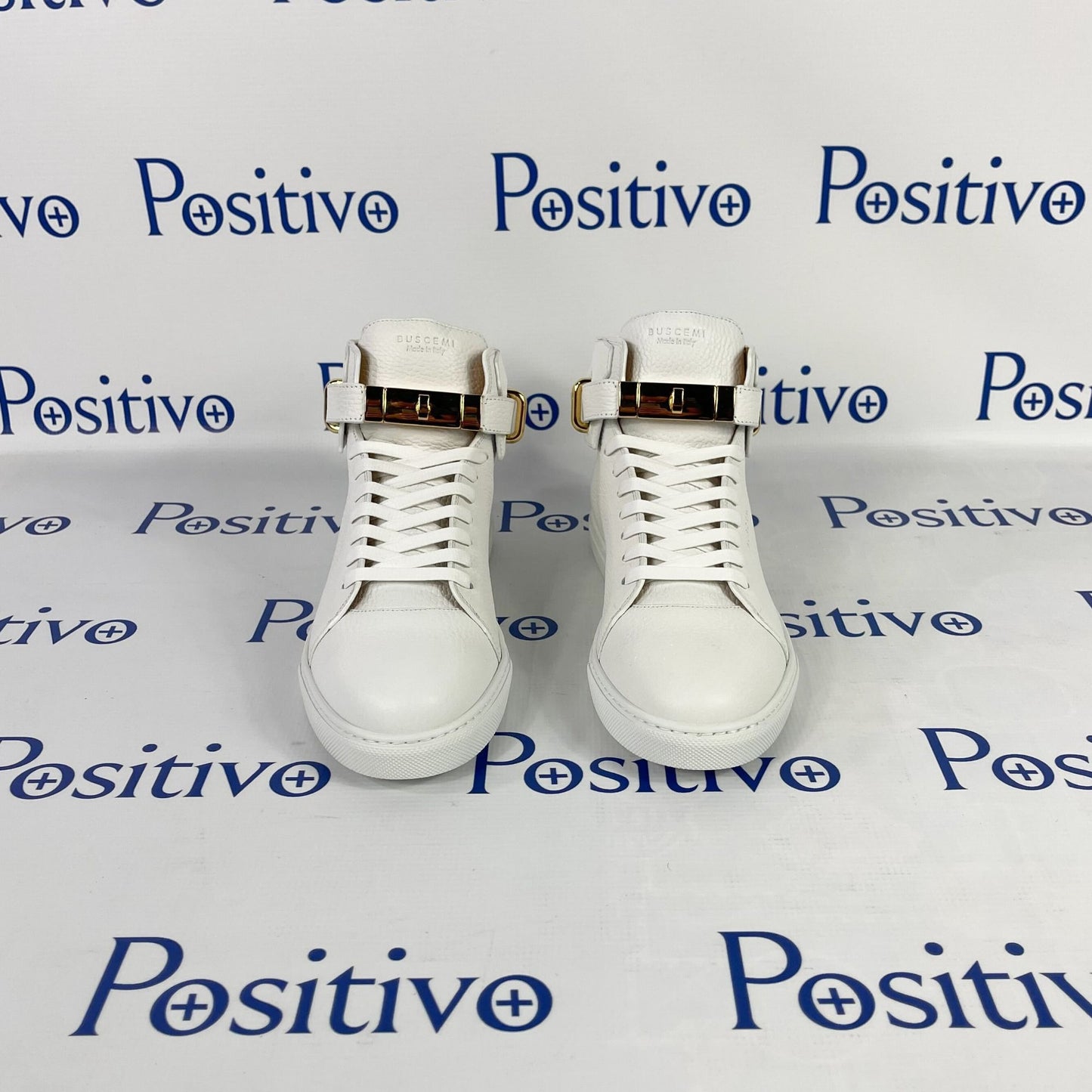 Buscemi 100MM Alce White Leather Sneakers | Positivo Clothing