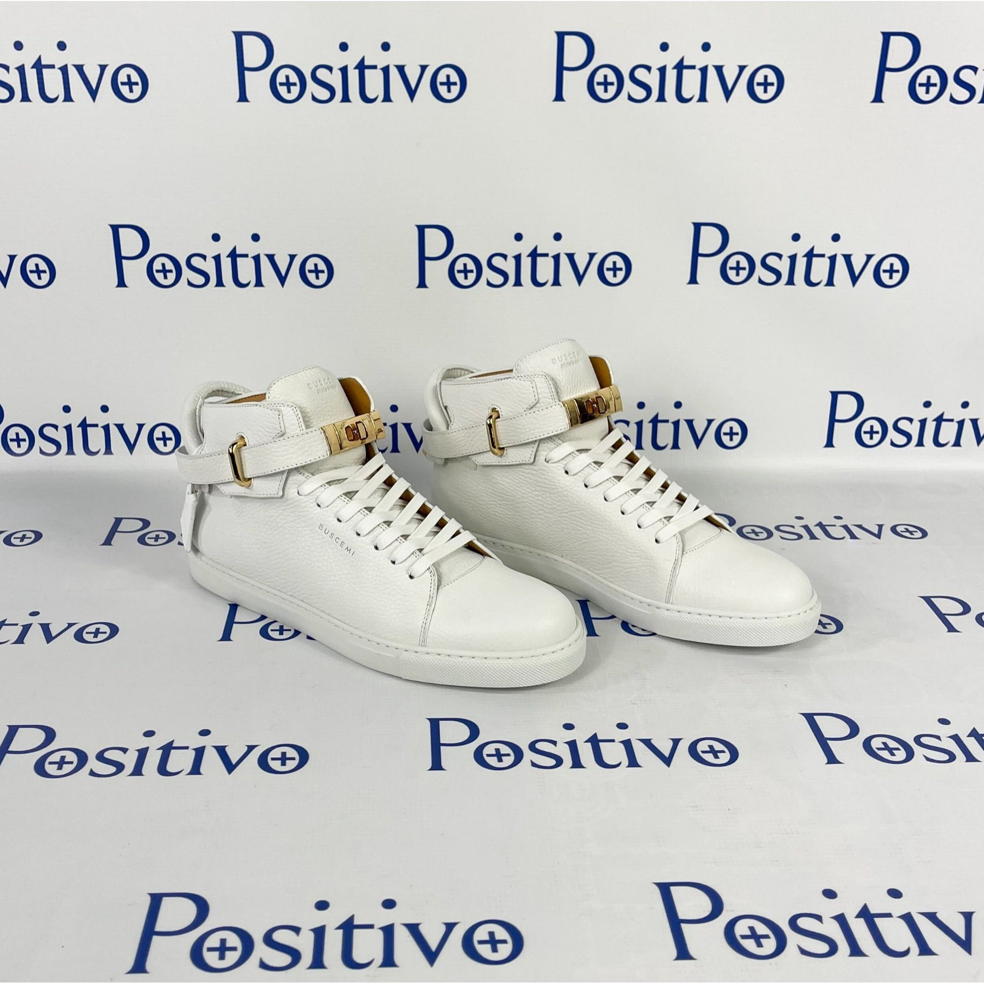 Buscemi 100MM Alce White Leather Sneakers | Positivo Clothing