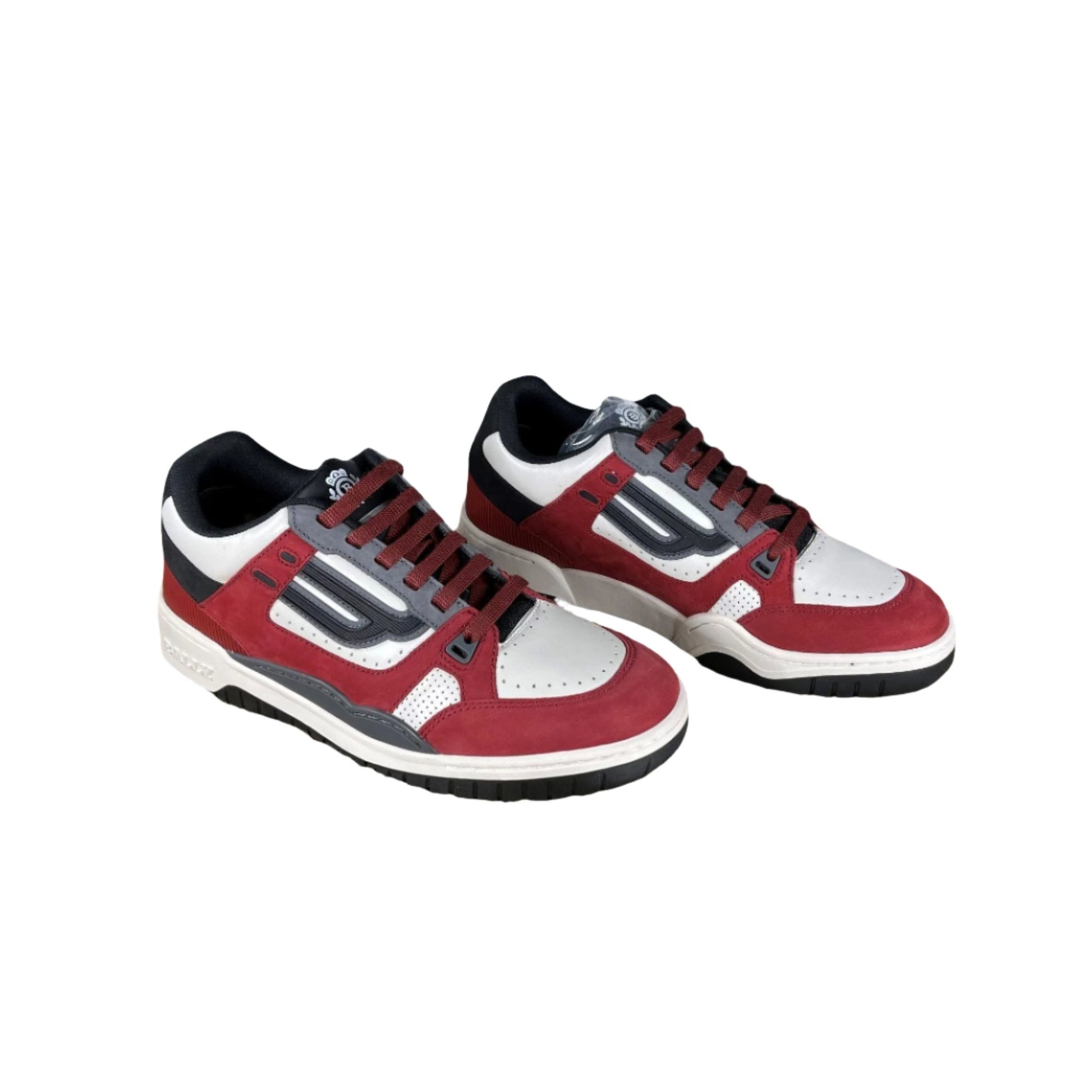 Bally Kuba Red Leather Low Top Sneakers | Positivo Clothing